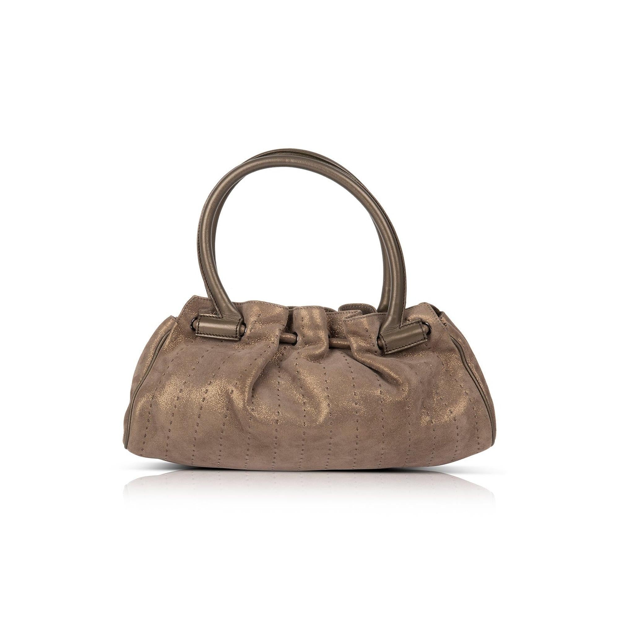 Ferragamo Small Suede Shoulder Bag