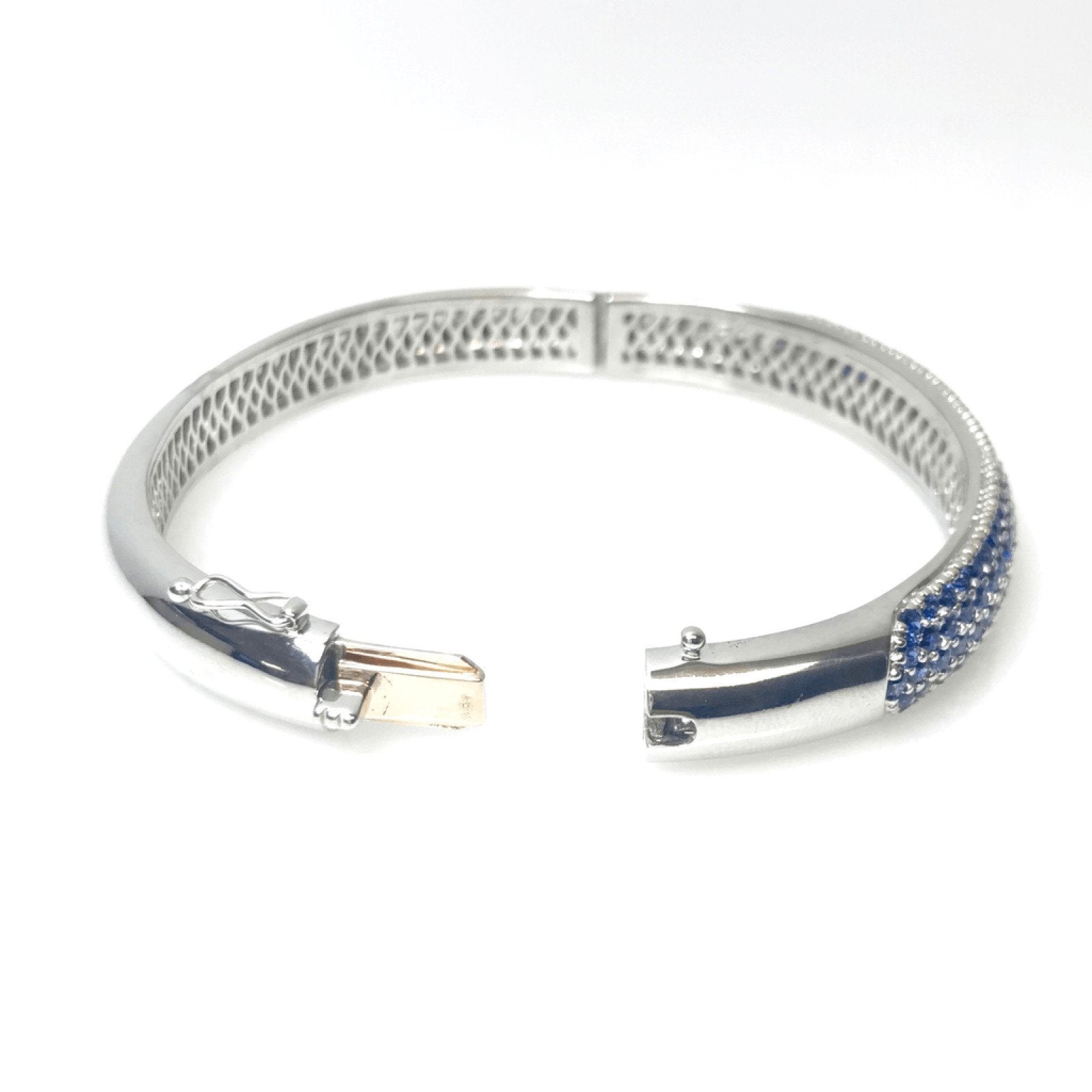 Fine Blue Sapphire Bangle Bracelet