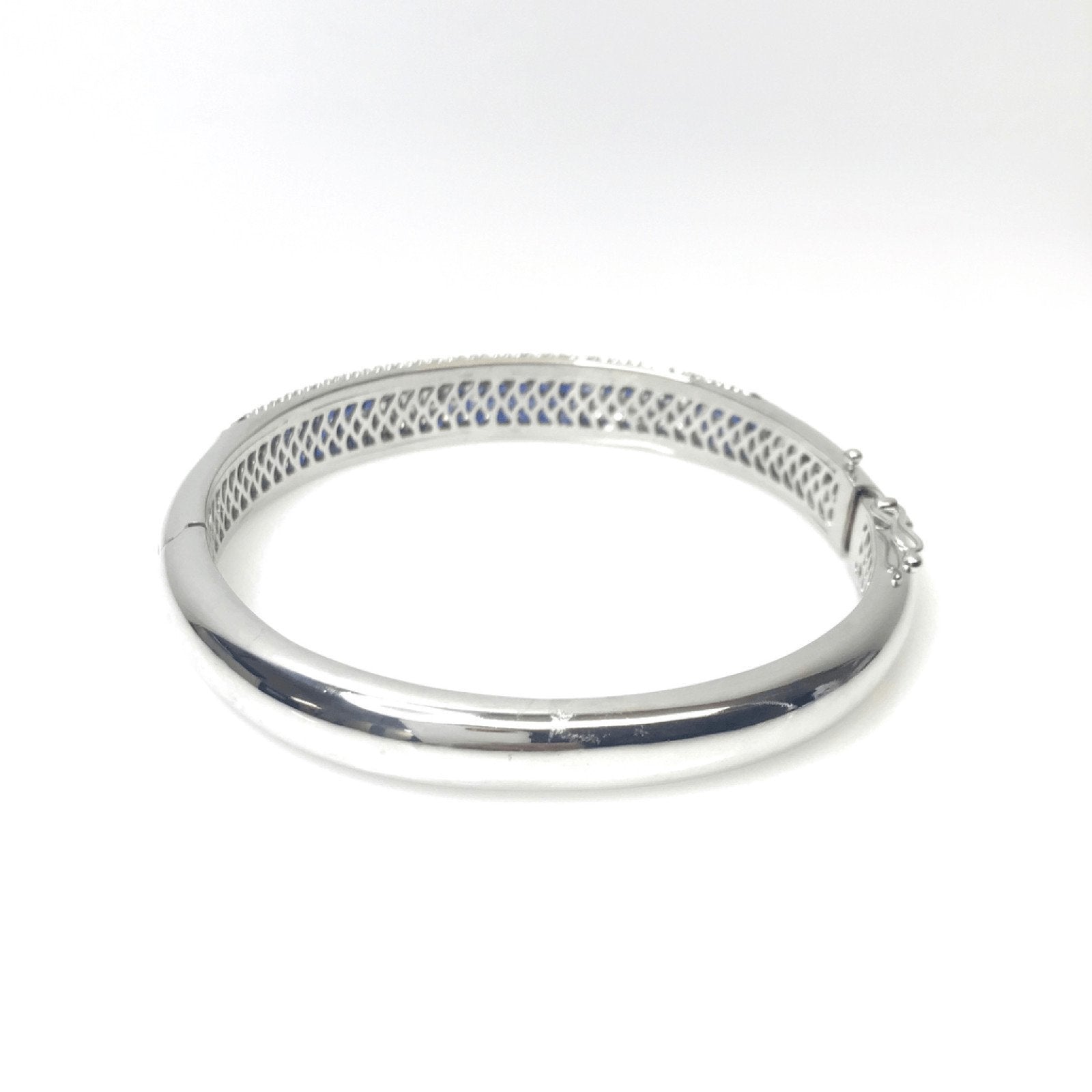 Fine Blue Sapphire Bangle Bracelet