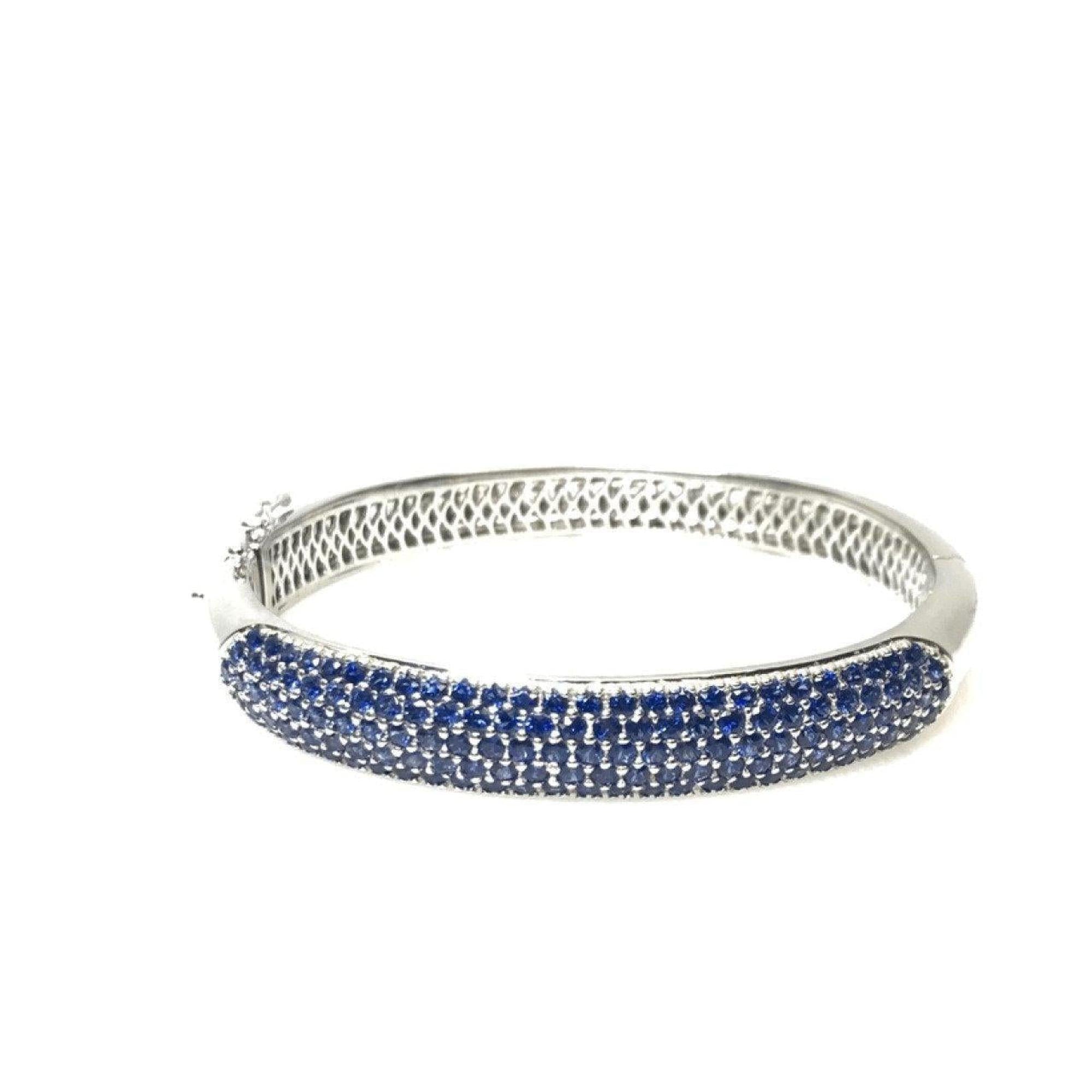 Fine Blue Sapphire Bangle Bracelet