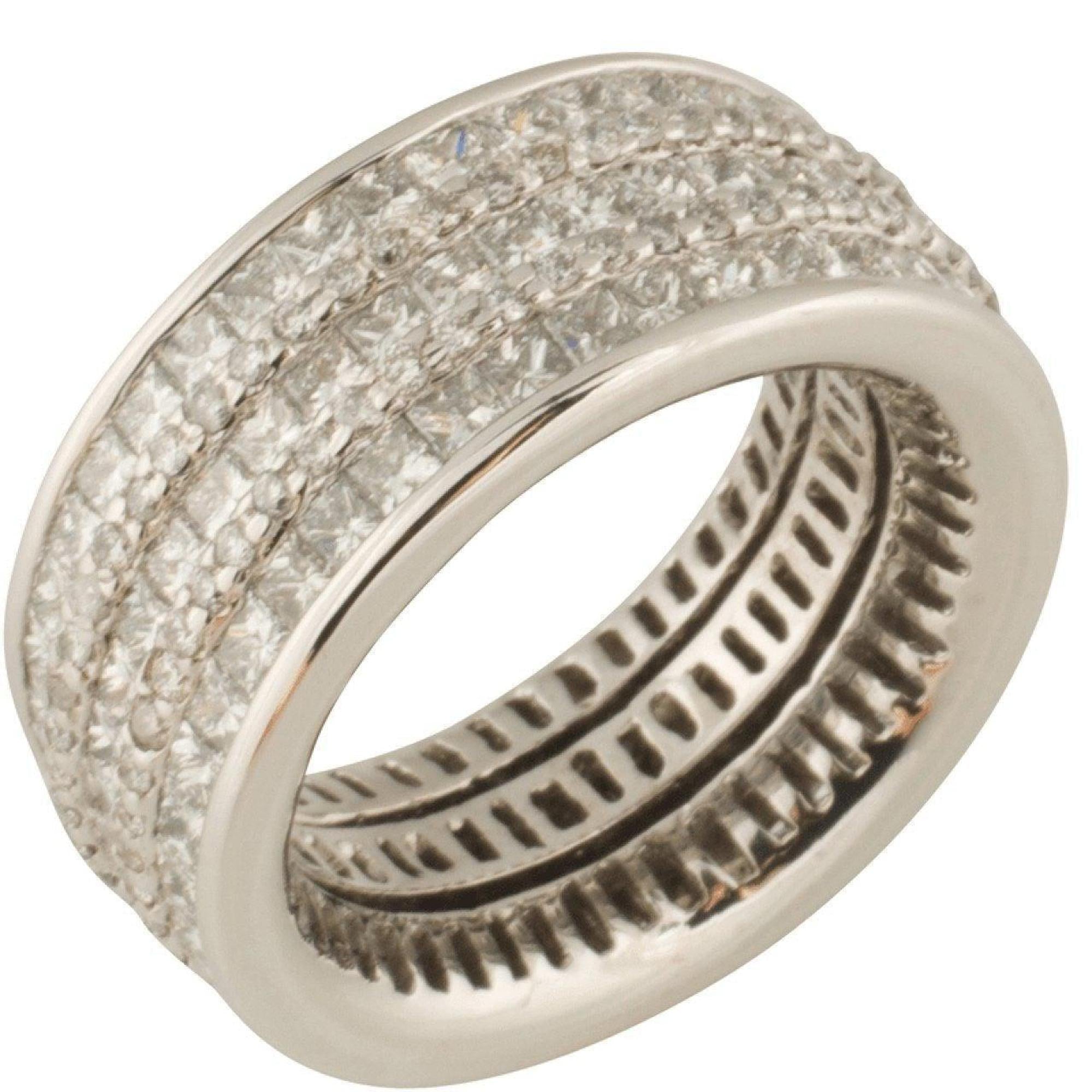 Five Row Diamond Eternity Band