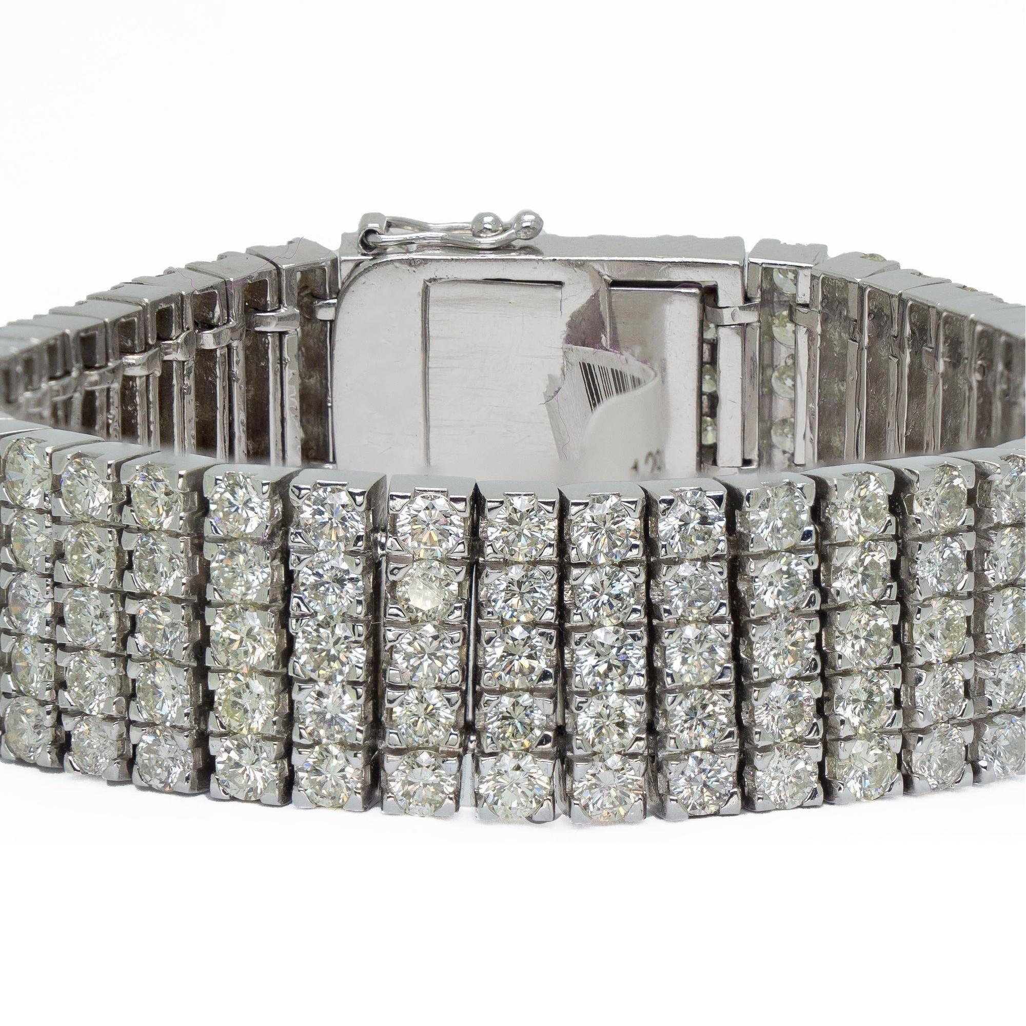 Five Row Diamond Tennis Bracelet
