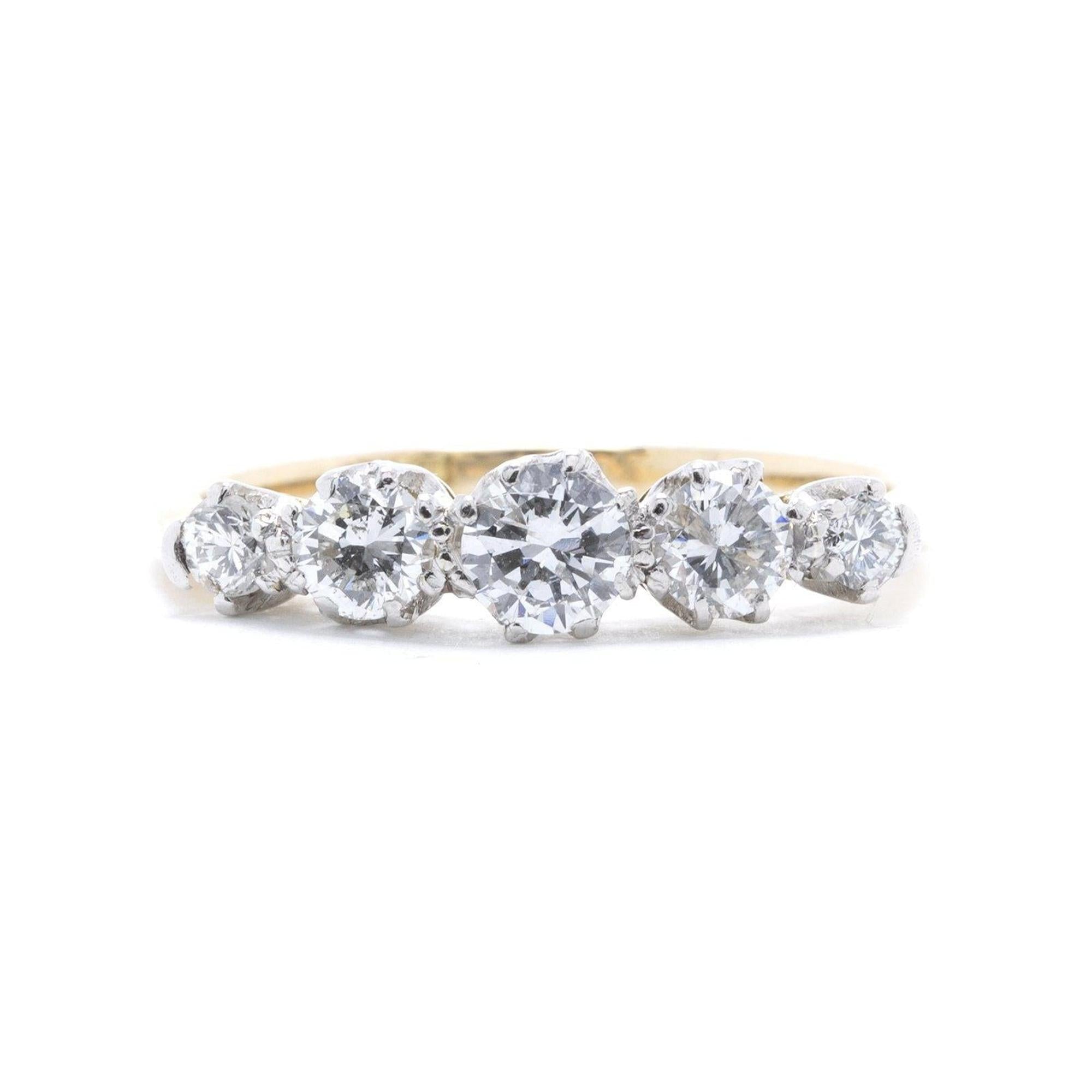 Five Stone Diamond Band Ring