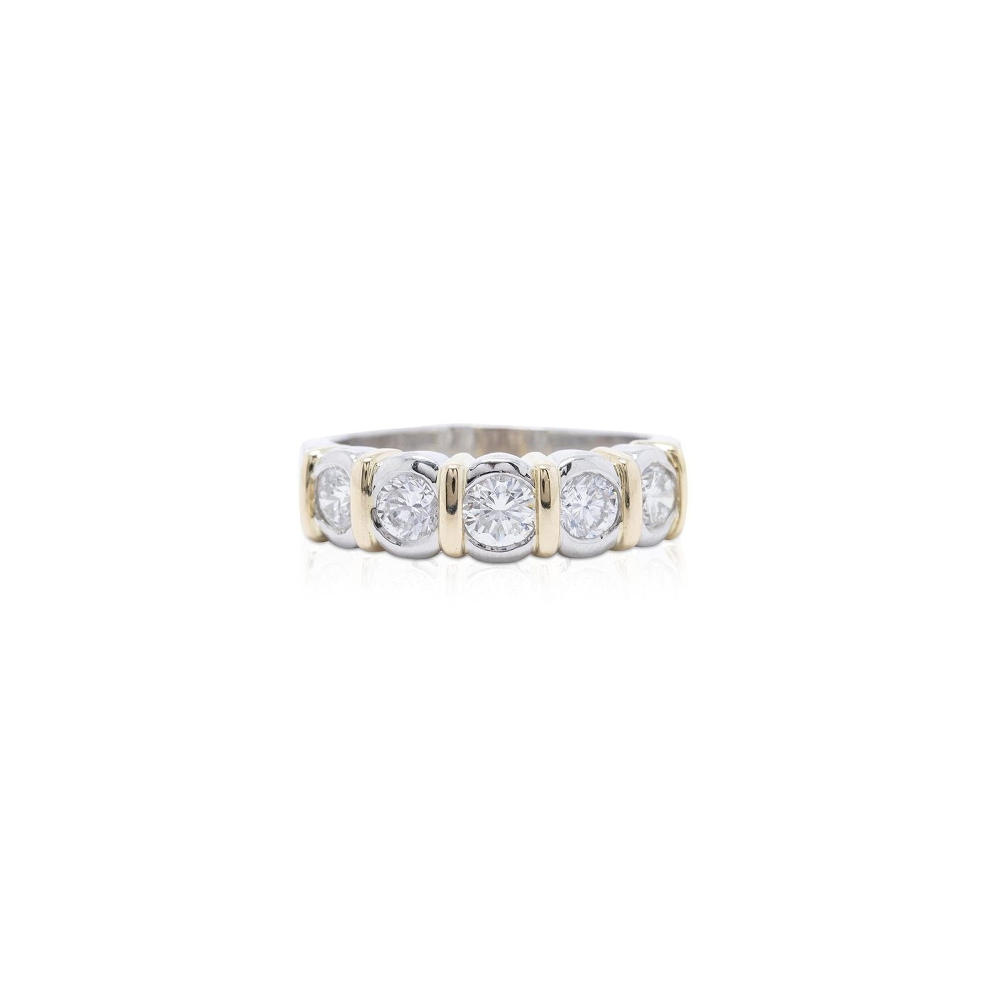 Five Stone Diamond Band Ring