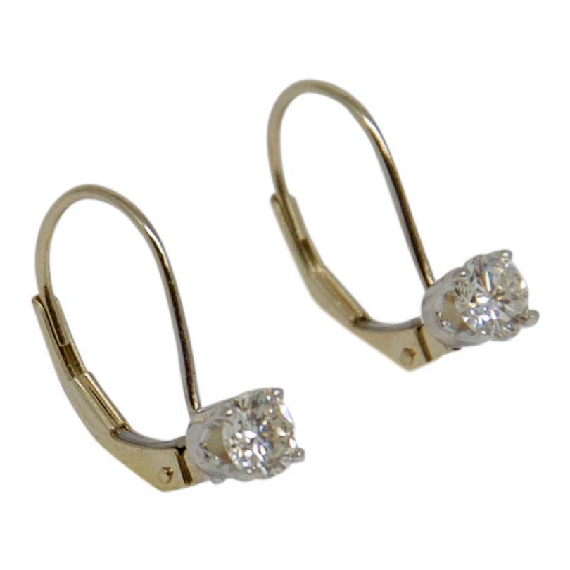 French Hook Diamond Earrings