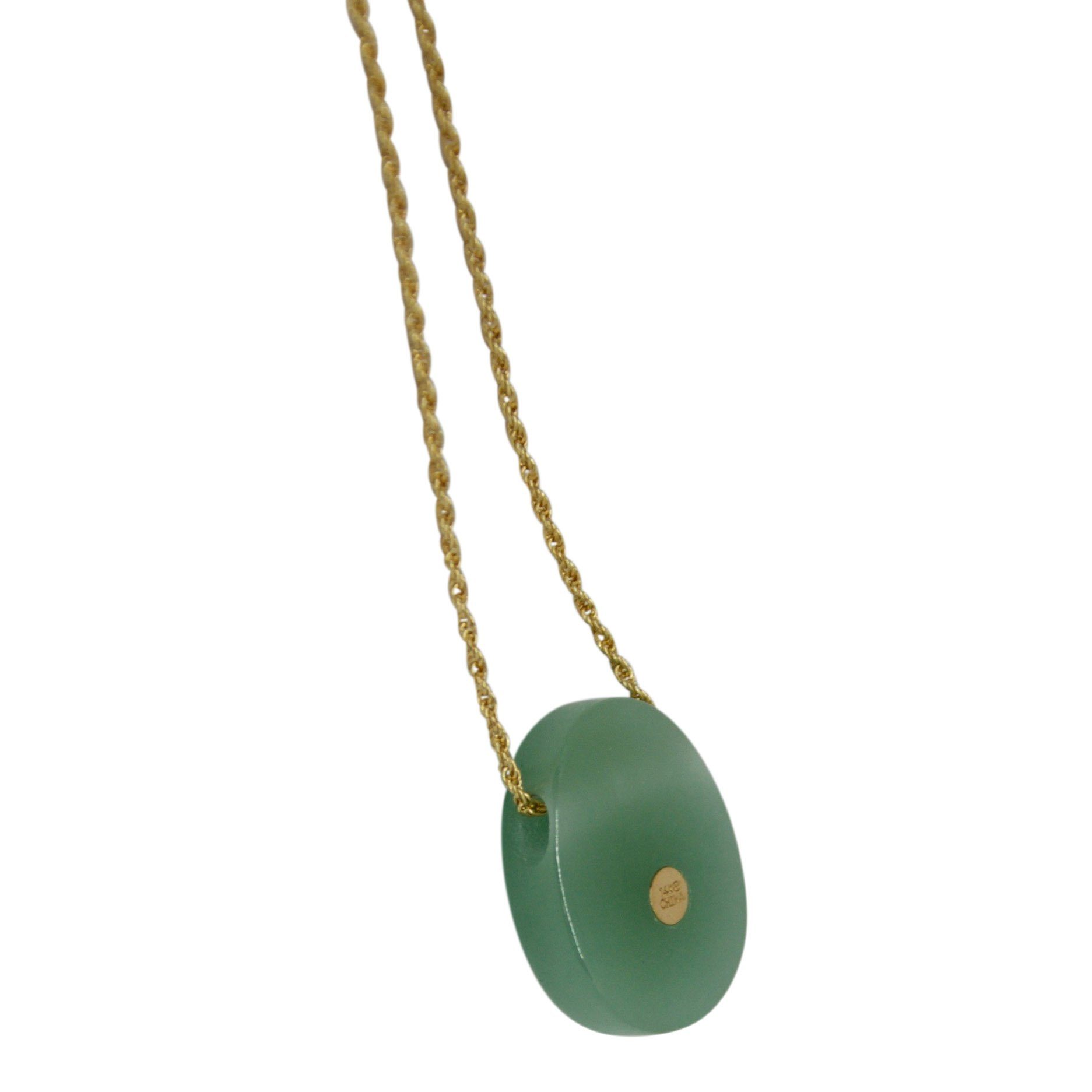 Geen Peridot & Jade Pendant Necklace