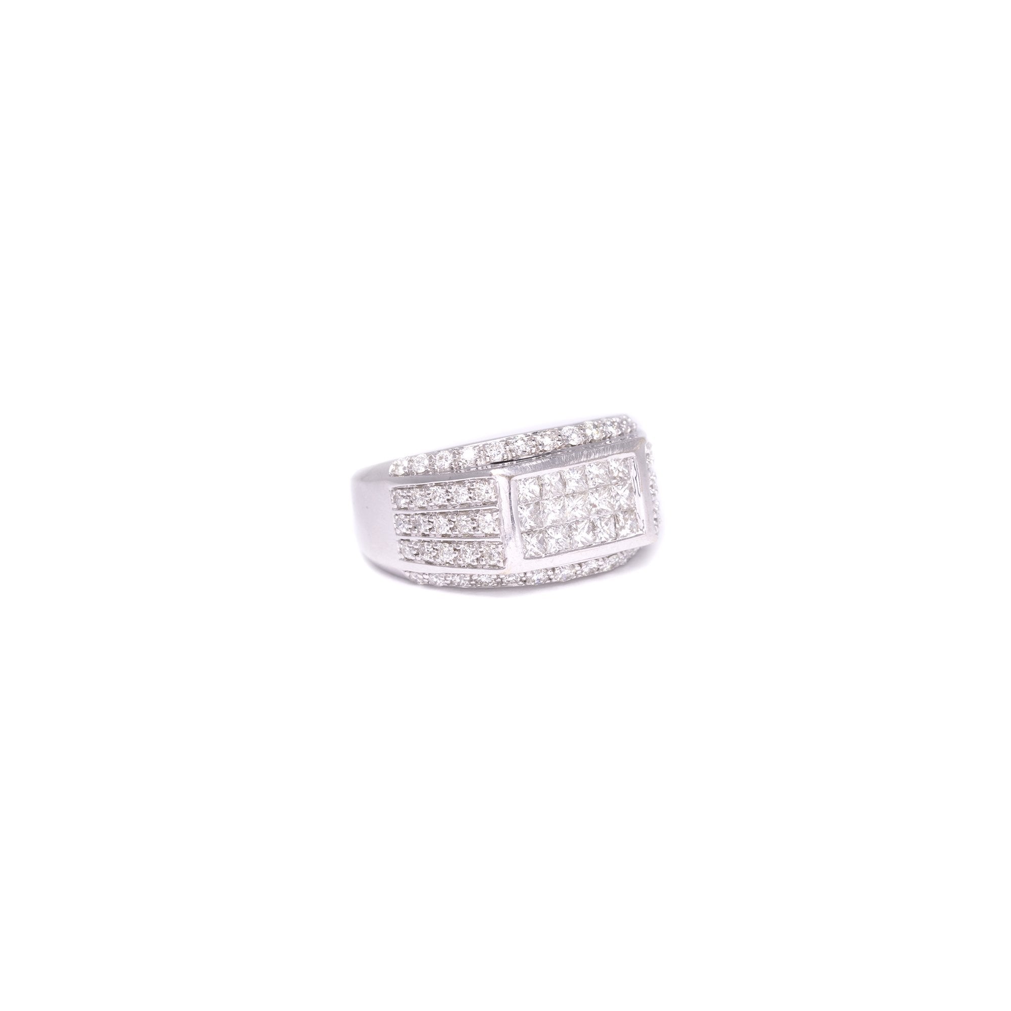 Gents Diamond Cluster Ring