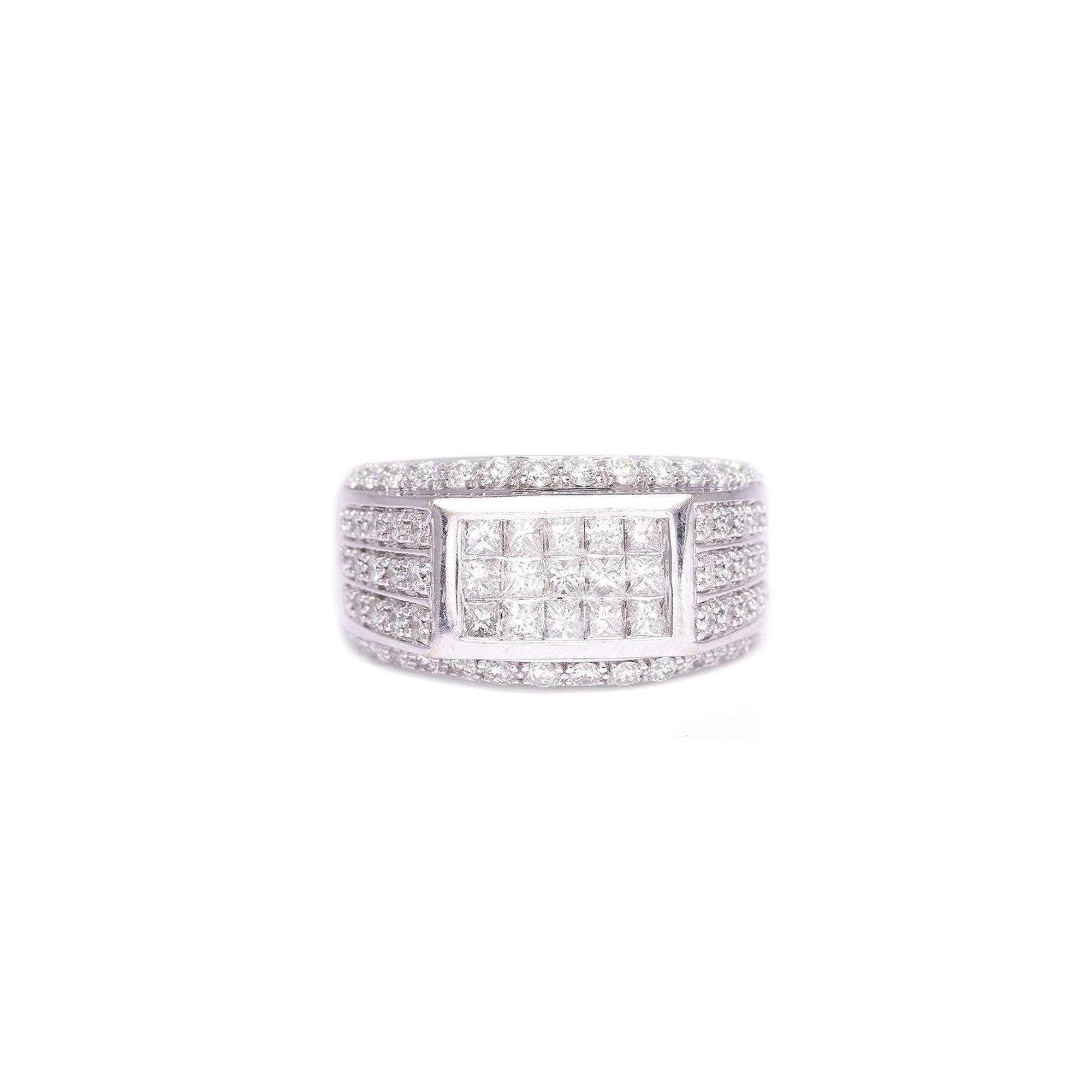 Gents Diamond Cluster Ring