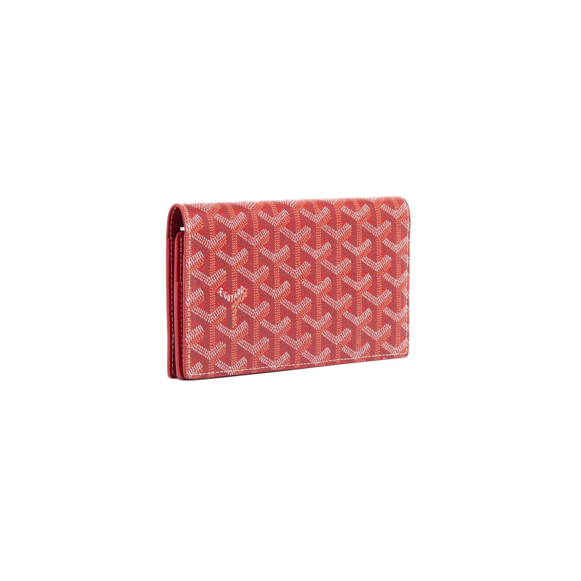 Goyard Red Goyardine Richelieu Long Wallet