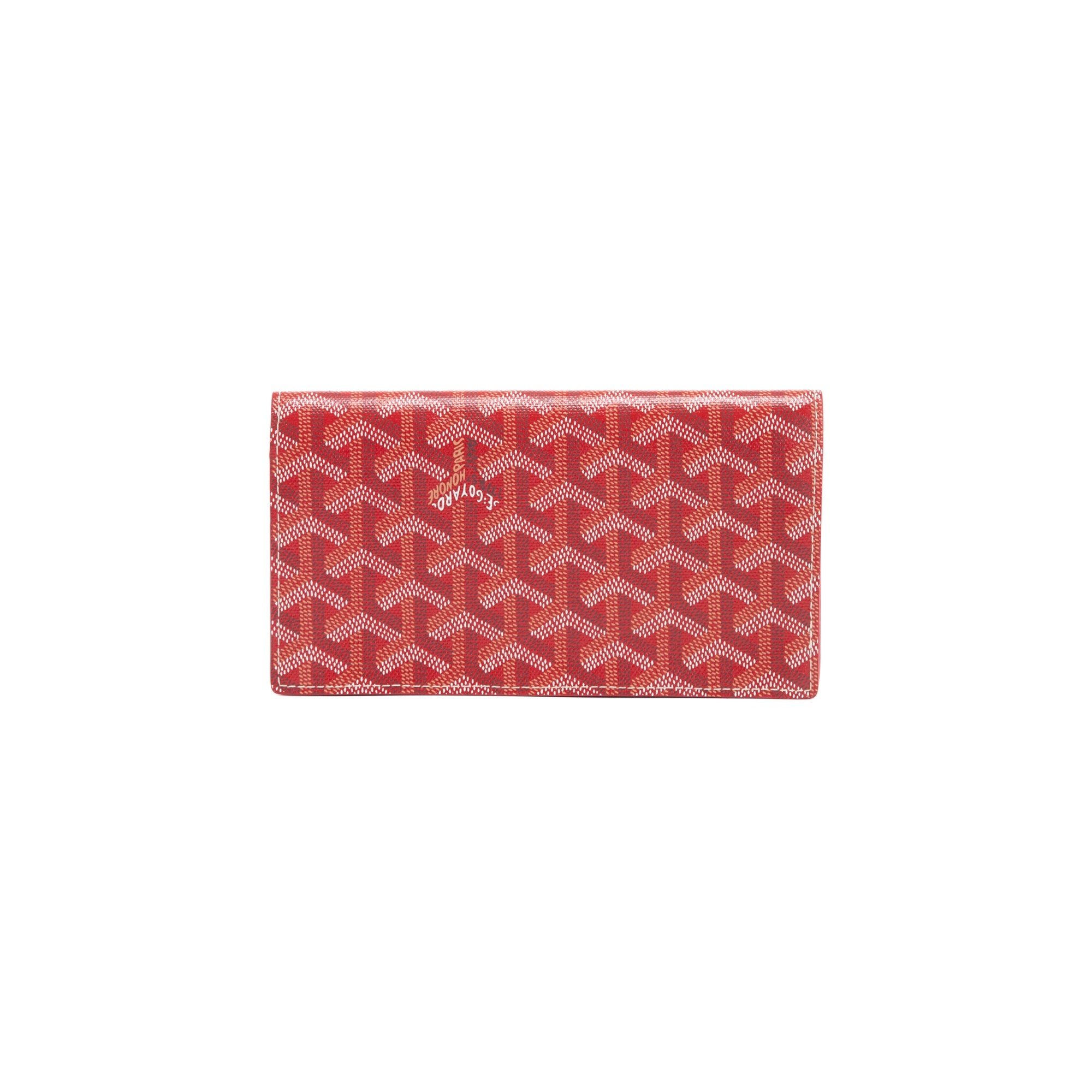 Goyard Red Goyardine Richelieu Long Wallet