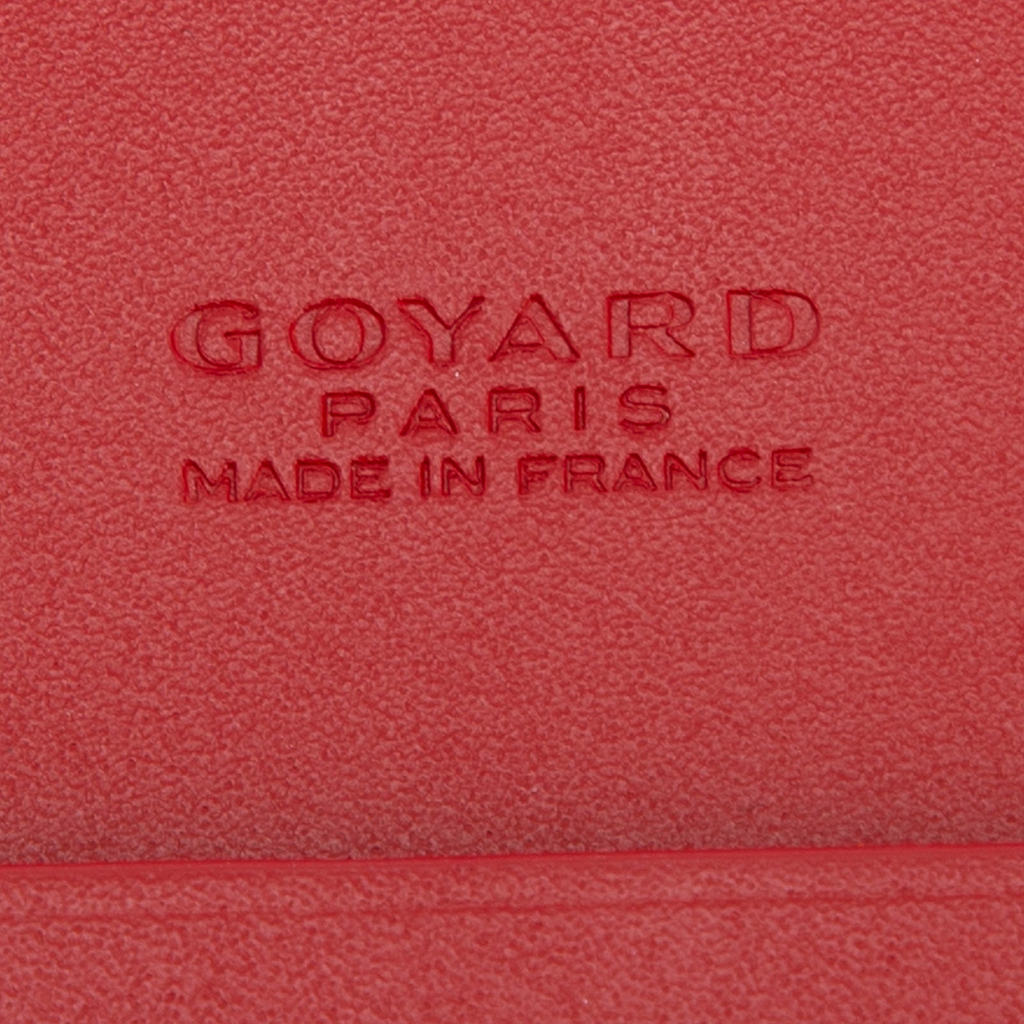 Goyard Red Goyardine Richelieu Long Wallet