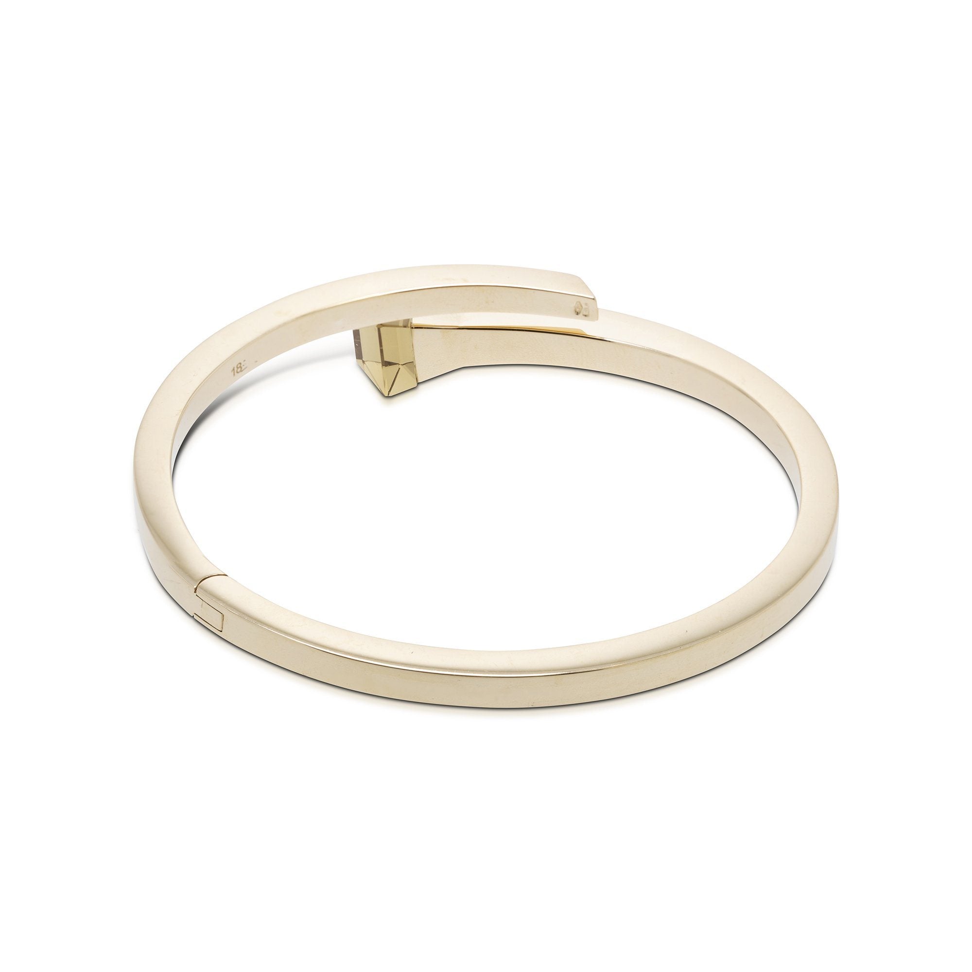 Gucci 18k Gold Citrine & Mother of Pearl Doublet Chiodo Bracelet