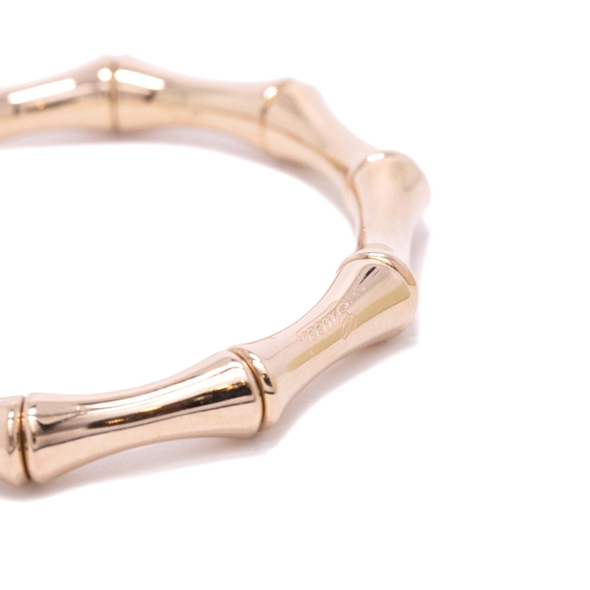 Gucci 18k Rose Gold Bamboo Bangle Bracelet w/ Box