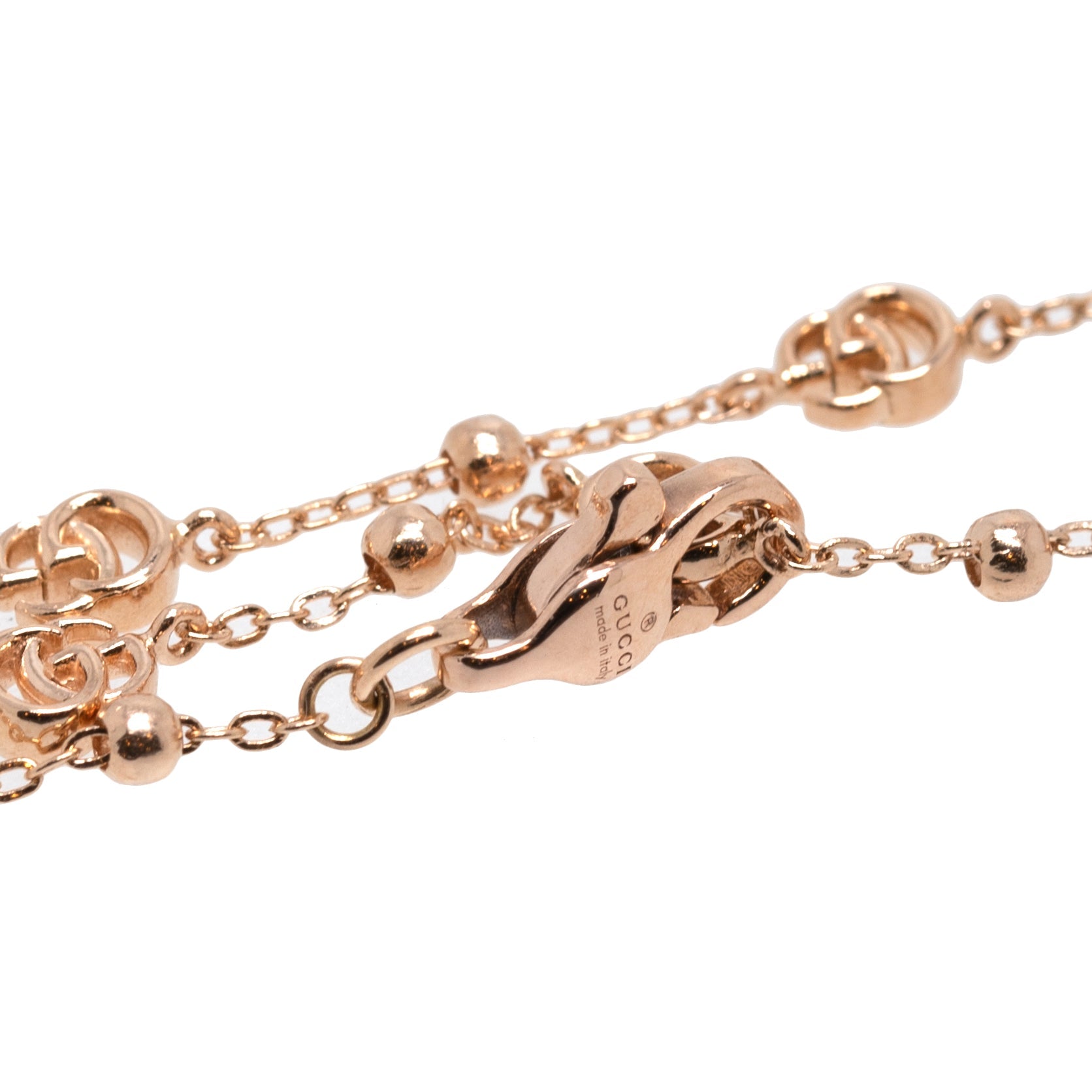 Gucci 18k Rose Gold Flora Bracelet with Diamonds