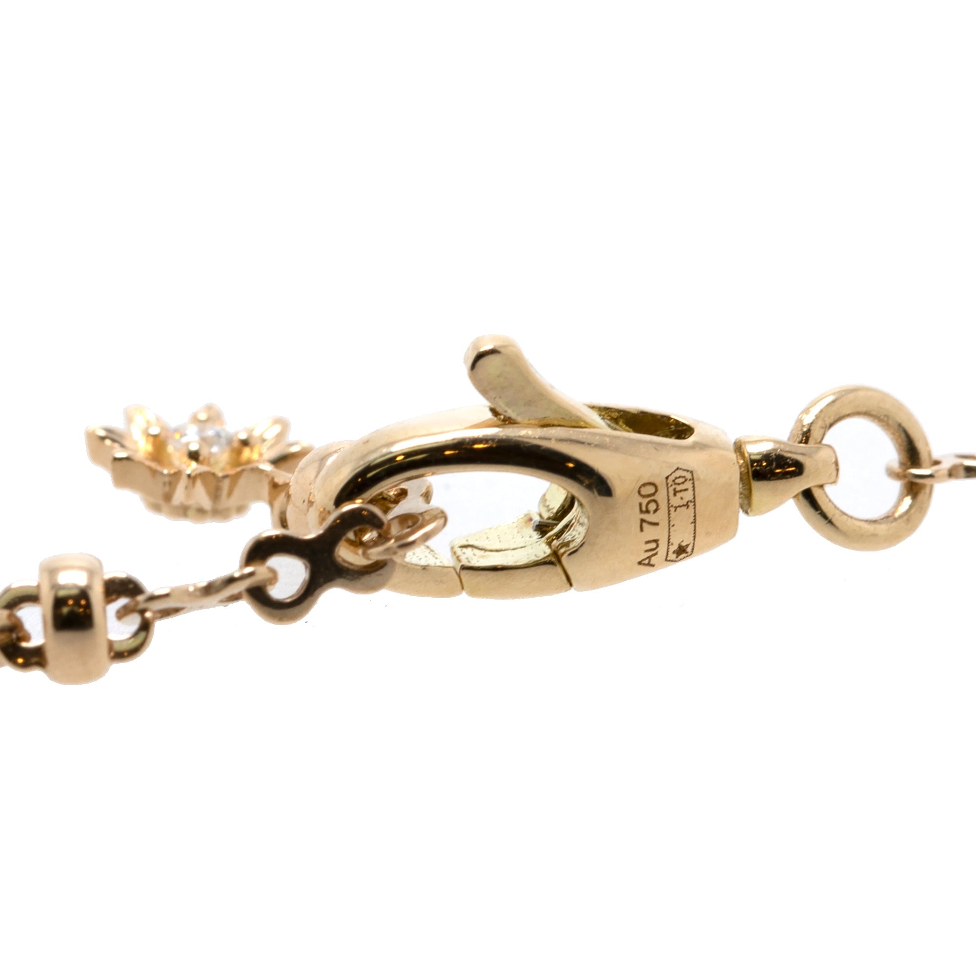 Gucci 18k Yellow Gold Flora Necklace with Diamonds