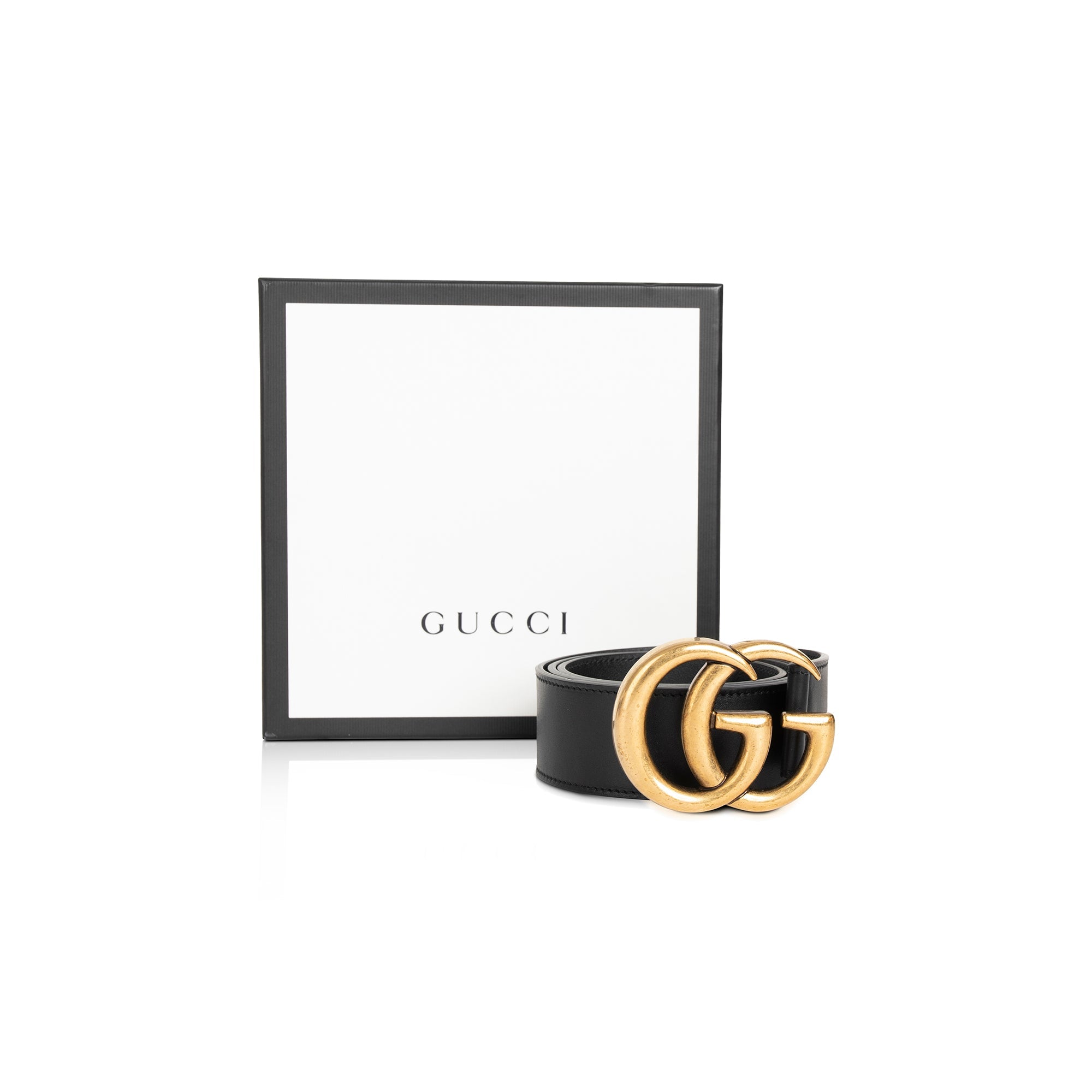 Gucci 2015 Re-Edition Wide Leather Belt w/ Box