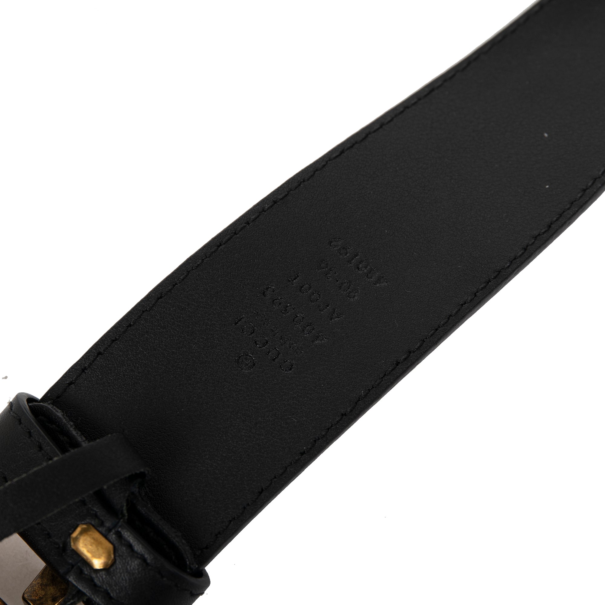 Gucci 2015 Re-edition Wide Leather Belt with Double G Buckle