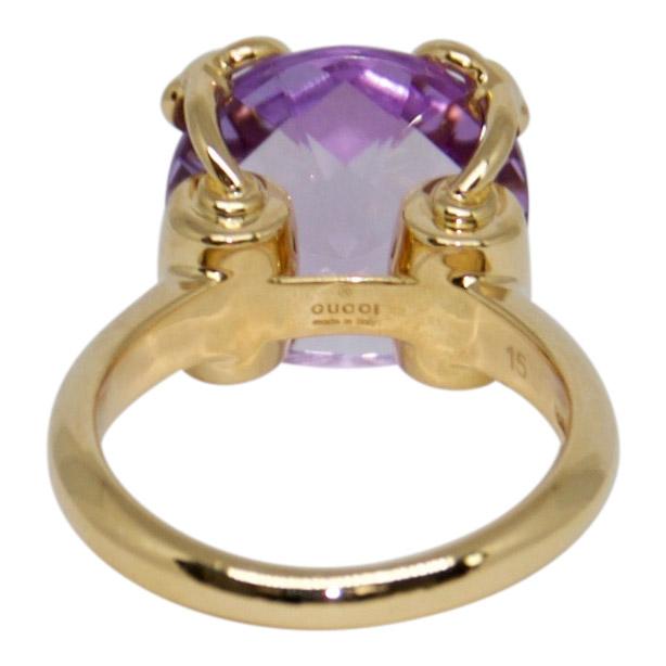 Gucci Amethyst Horsebit Cocktail Ring