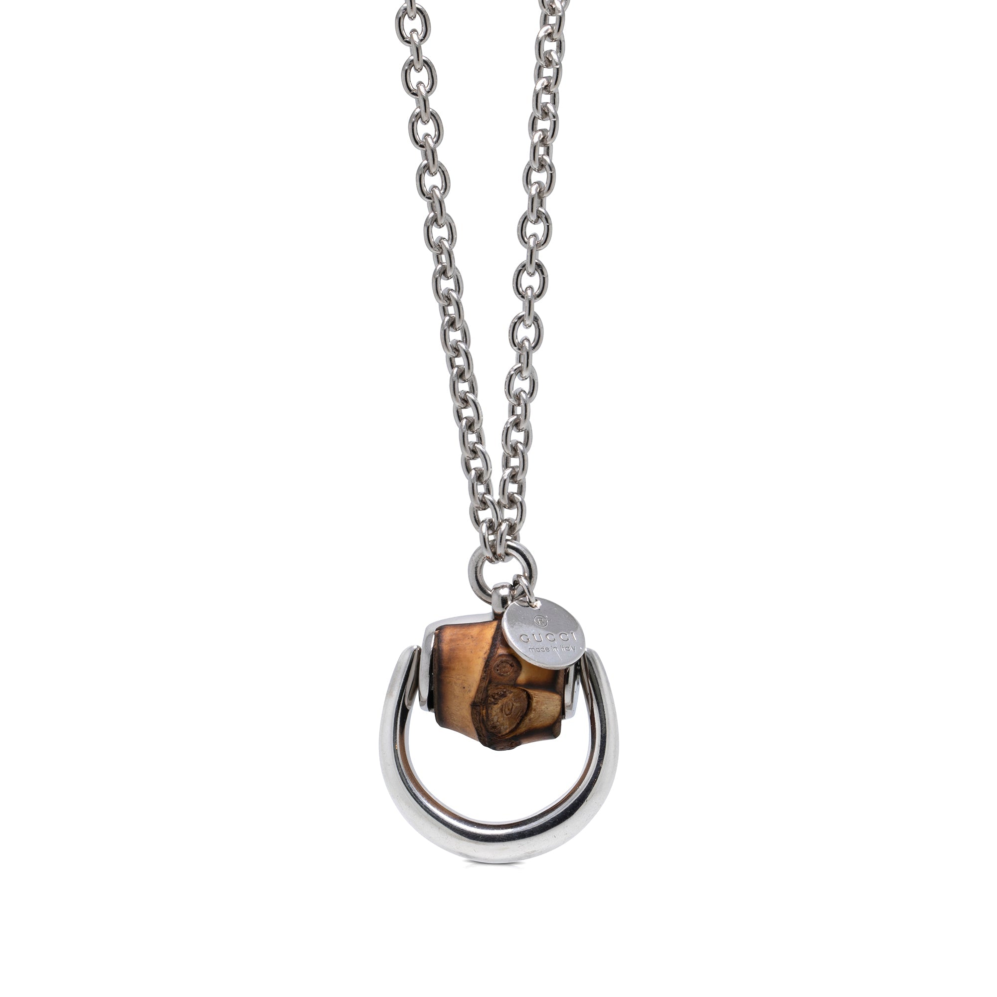 Gucci Bamboo Horsebit Pendant Necklace