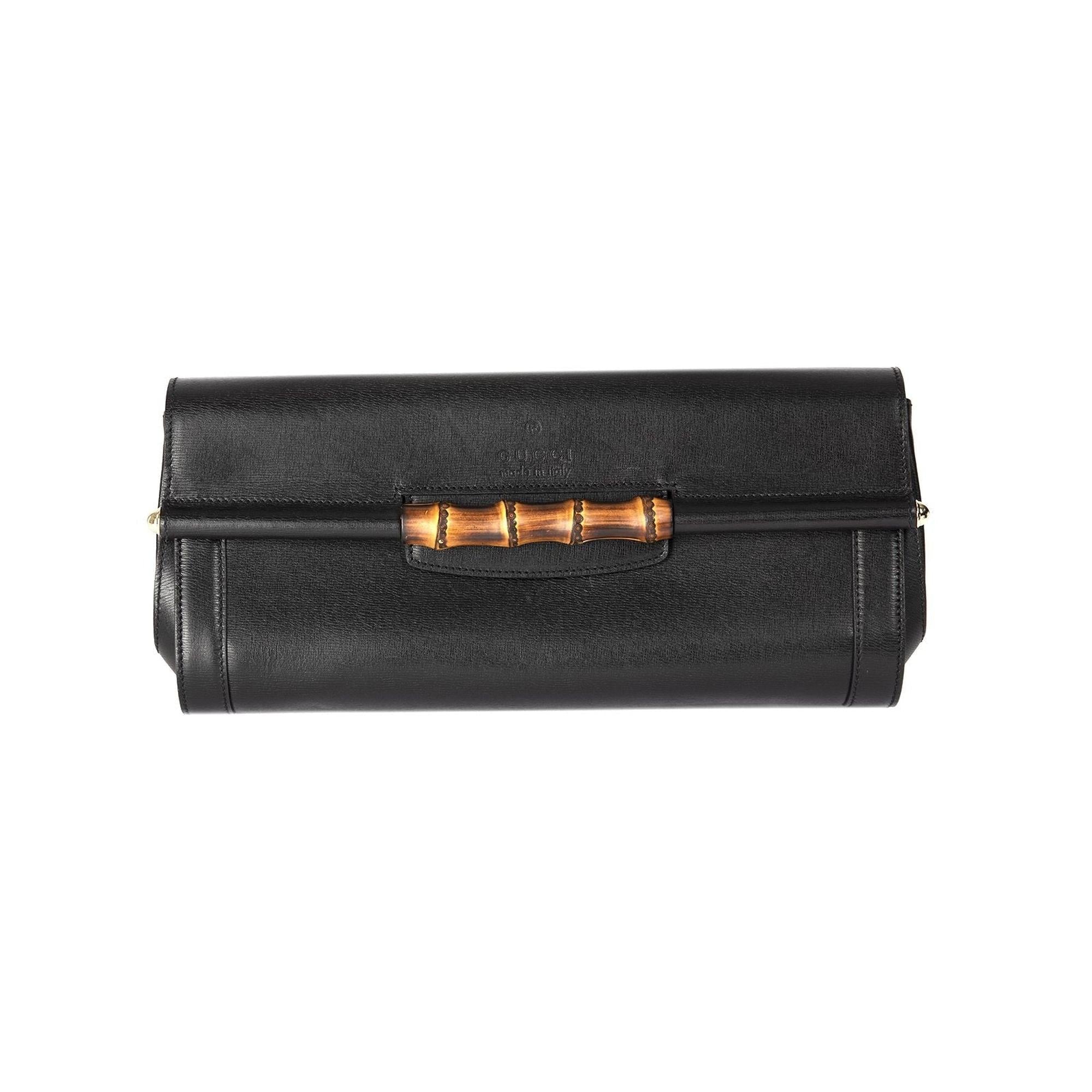 Gucci Bamboo Leather Clutch