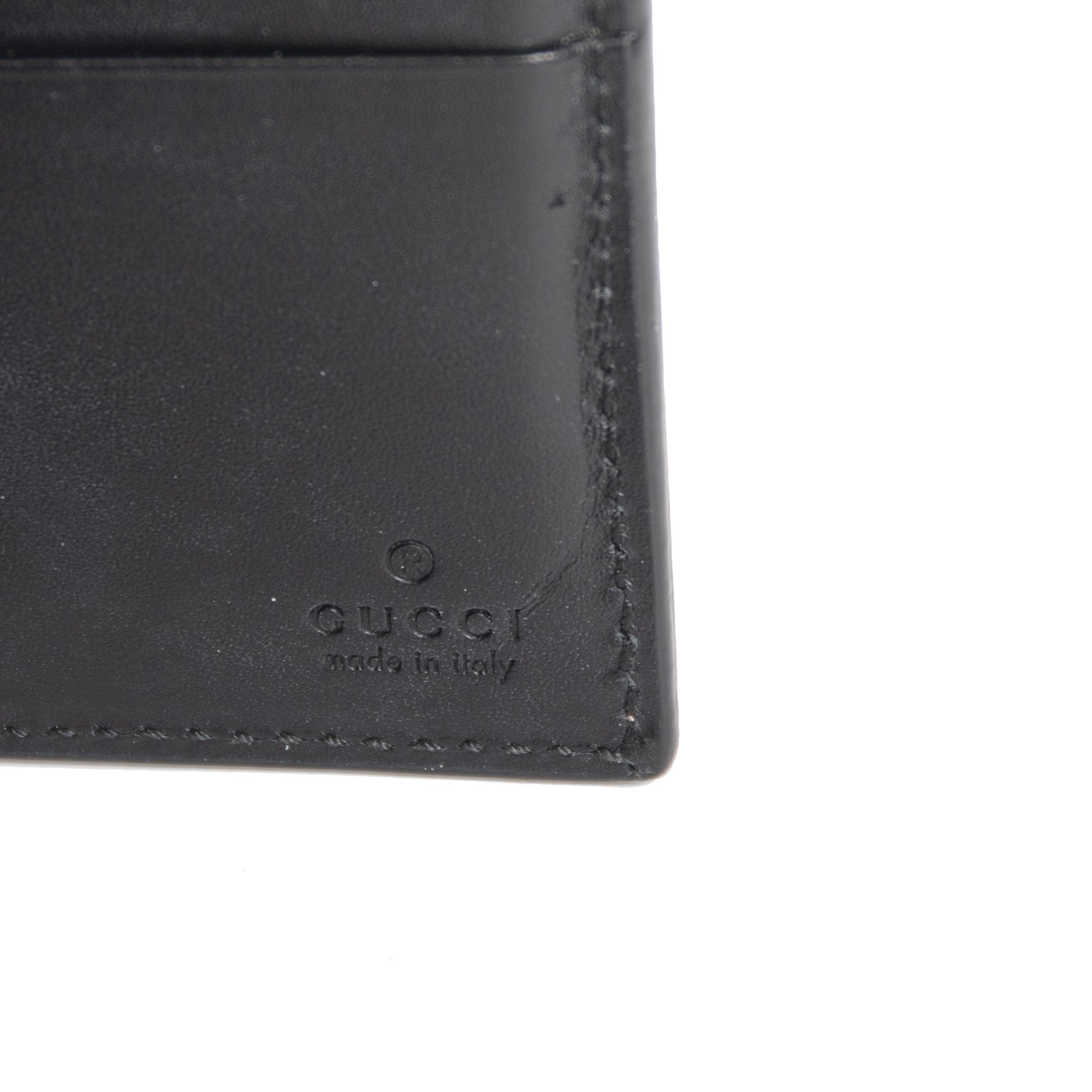 Gucci Bee Print GG Supreme Bifold Wallet