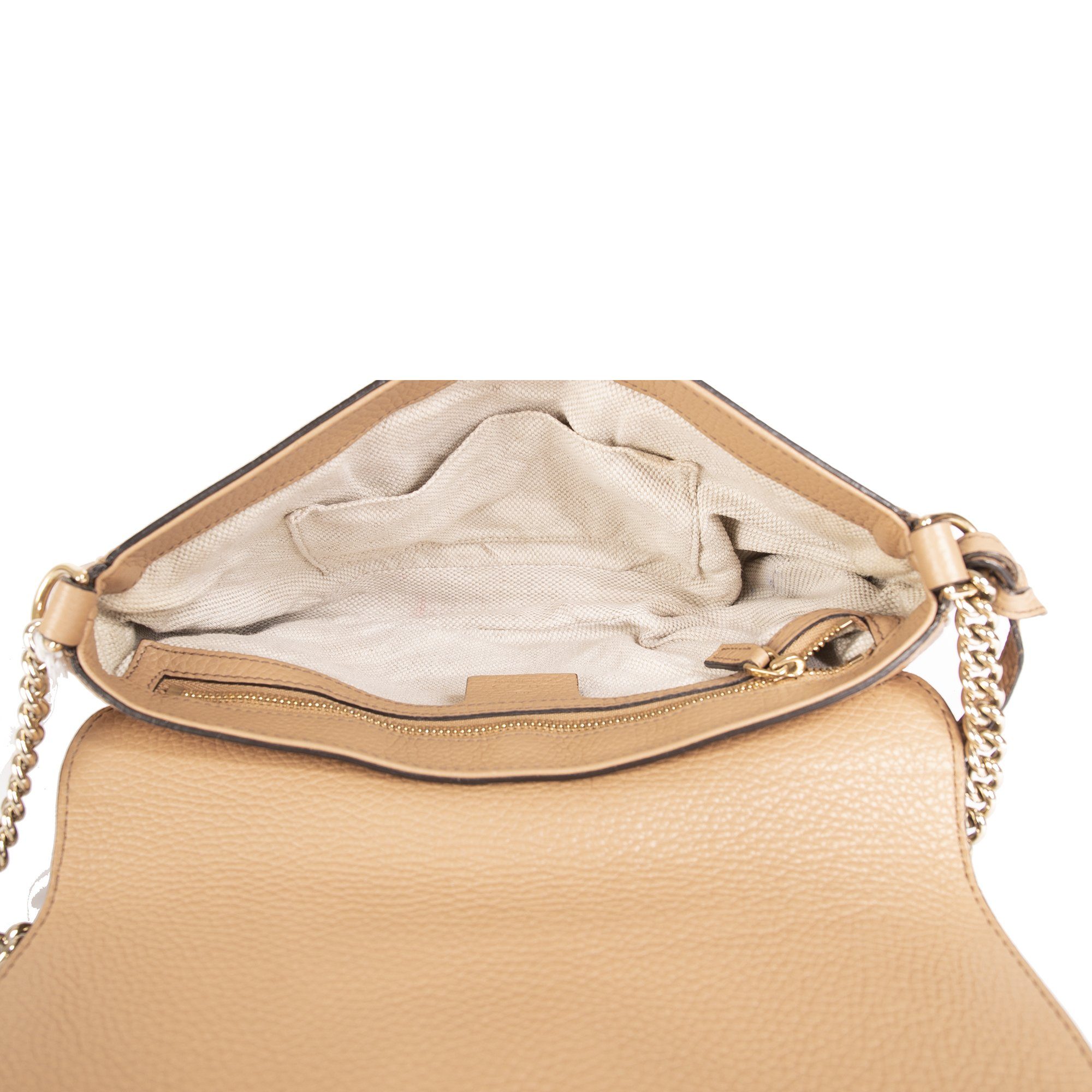 Gucci Beige Soho Chain Crossbody Bag