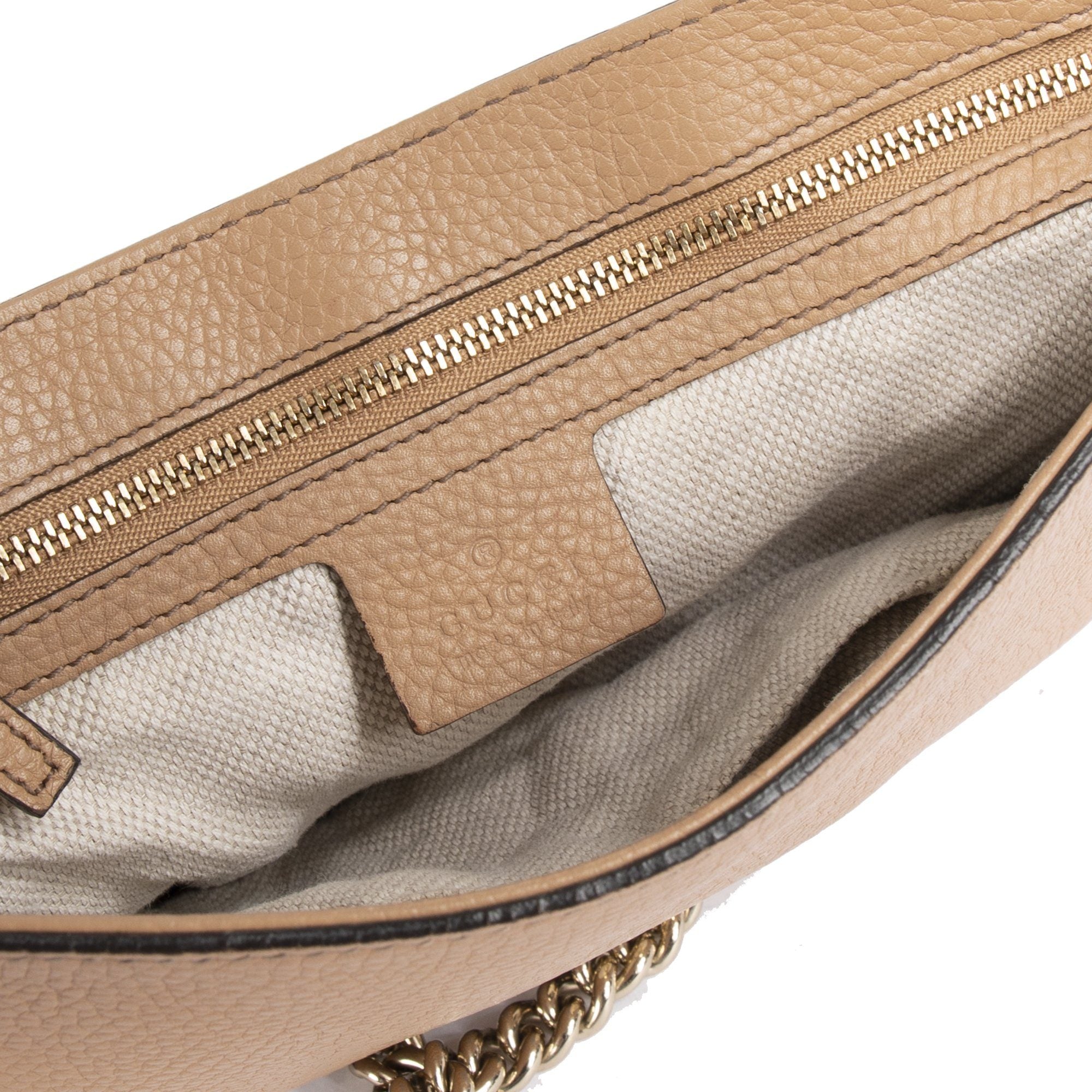 Gucci Beige Soho Chain Crossbody Bag