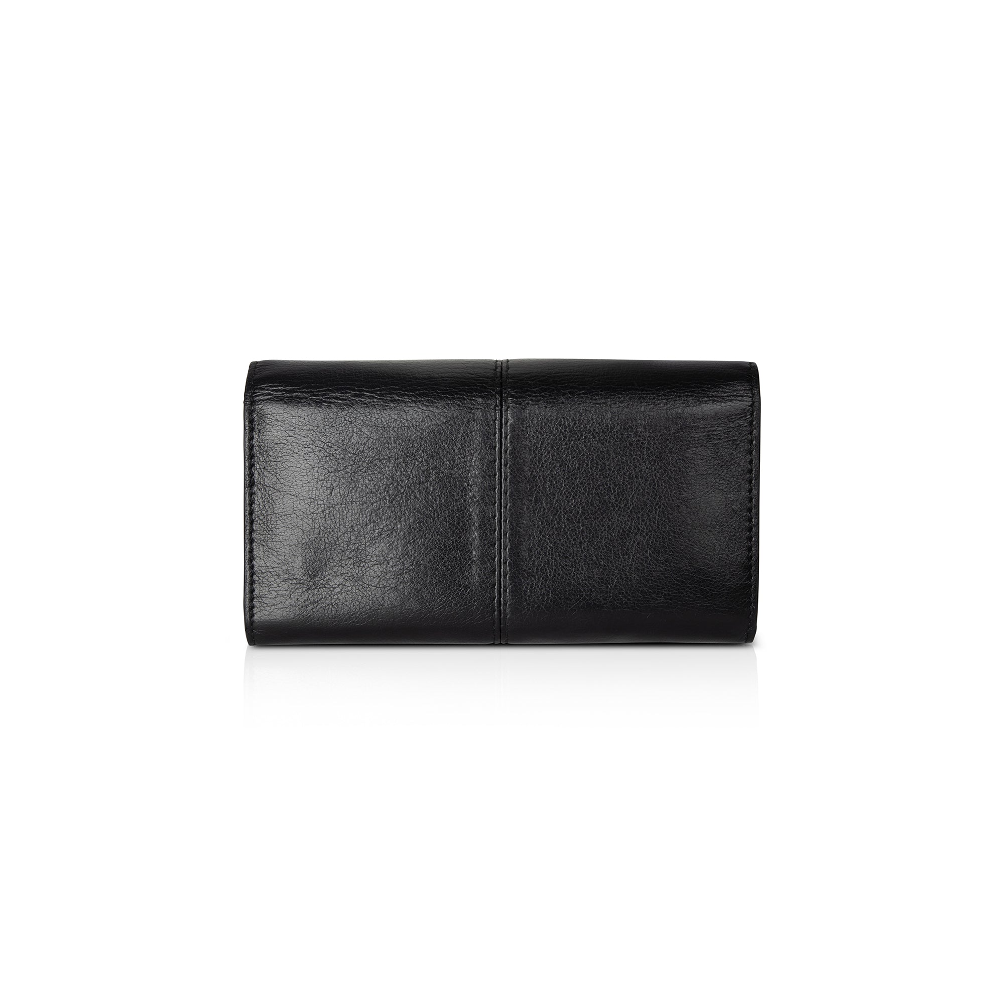 Gucci Black Calfskin Leather Flap Wallet