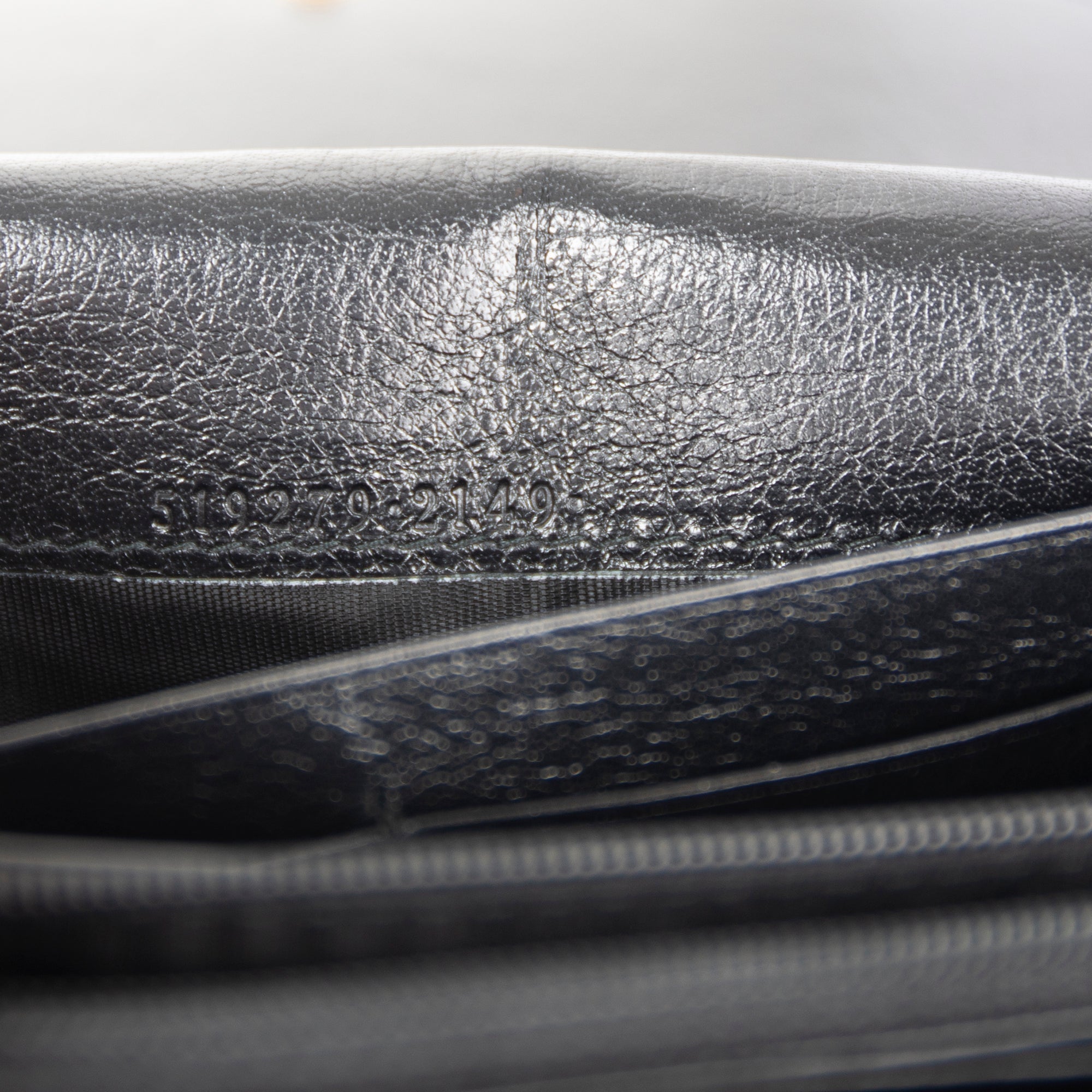 Gucci Black Calfskin Leather Flap Wallet