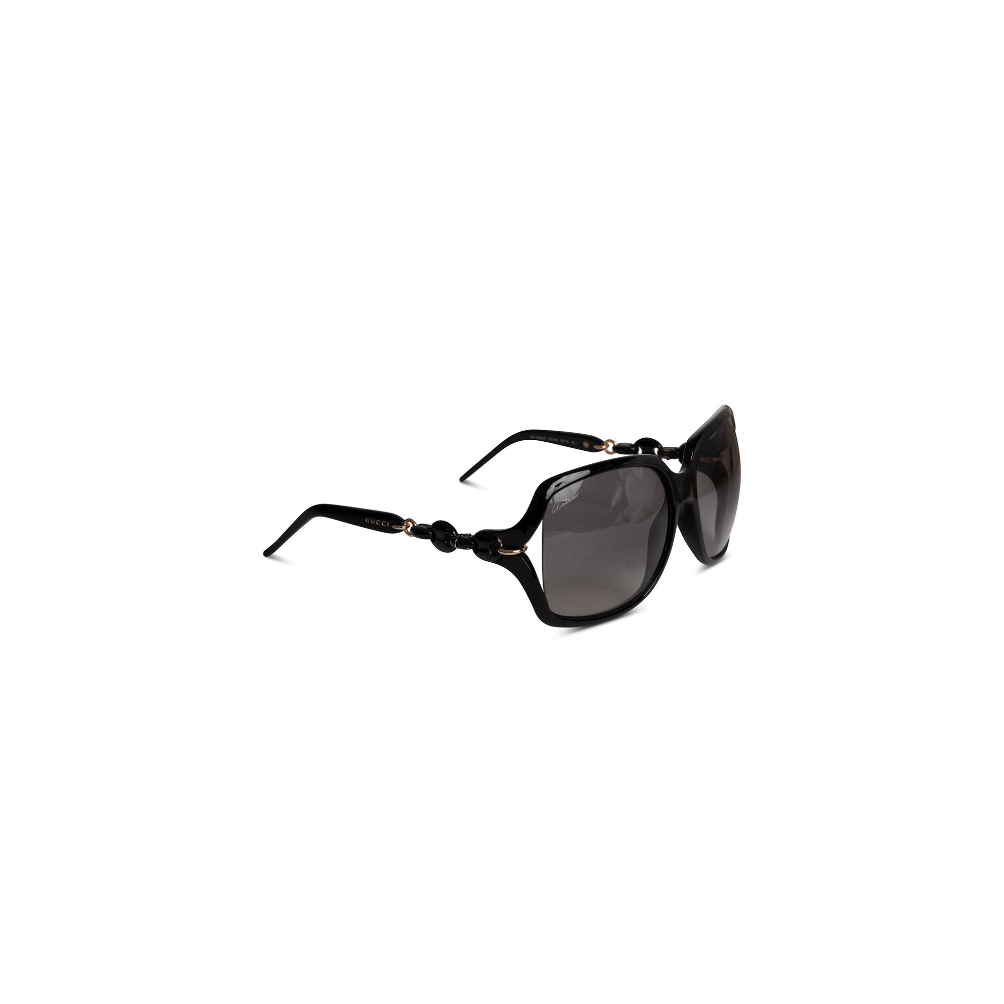 Gucci Black Chain-Link Oversized Sunglasses