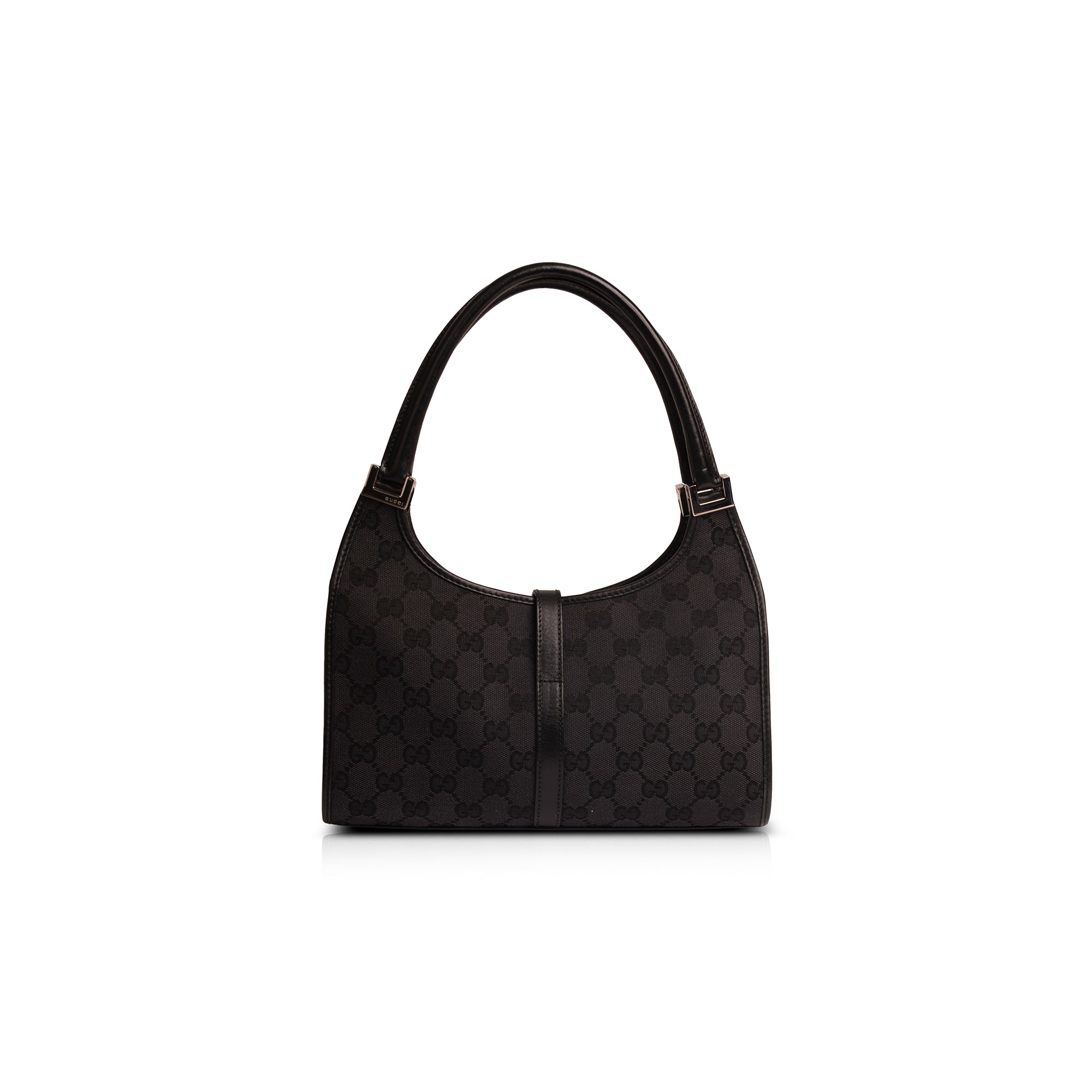 Gucci Black GG Canvas Jackie Bardot Bag
