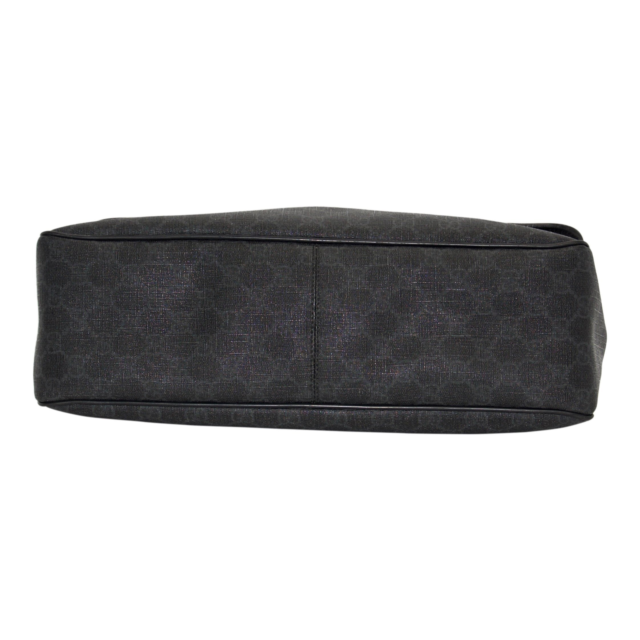 Gucci Black GG Coated Canvas Messenger Bag