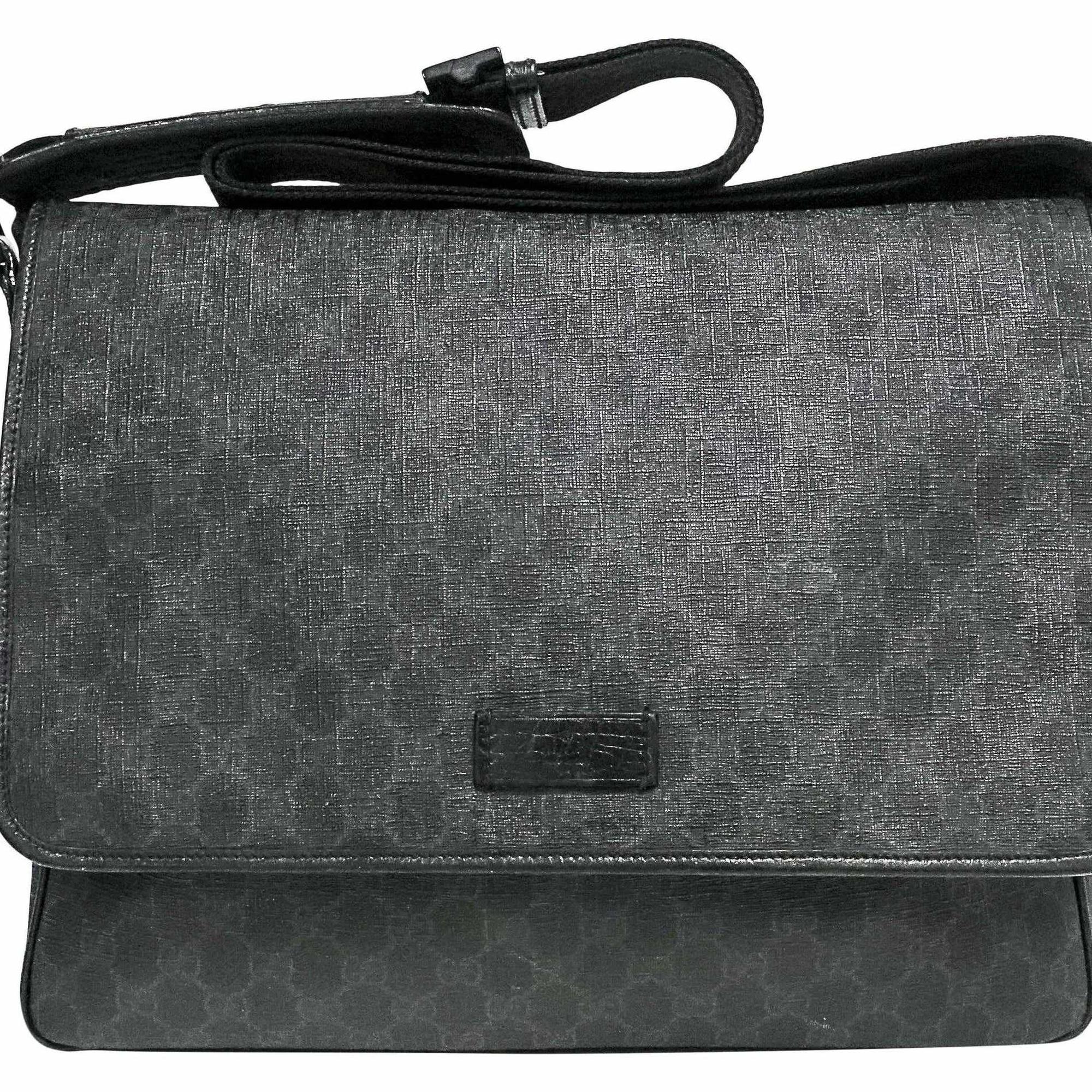 Gucci Black GG Coated Canvas Messenger Bag