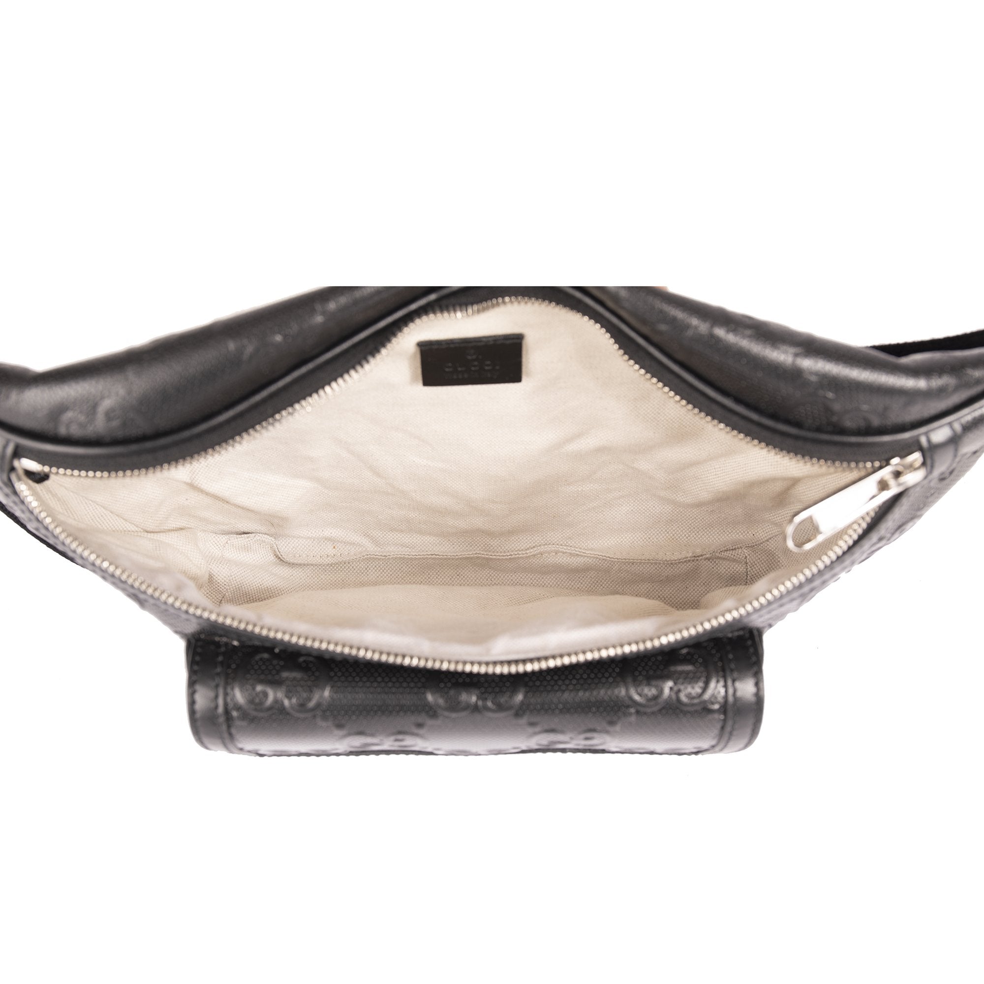 Gucci Black GG Embossed Belt Bag w/ Box