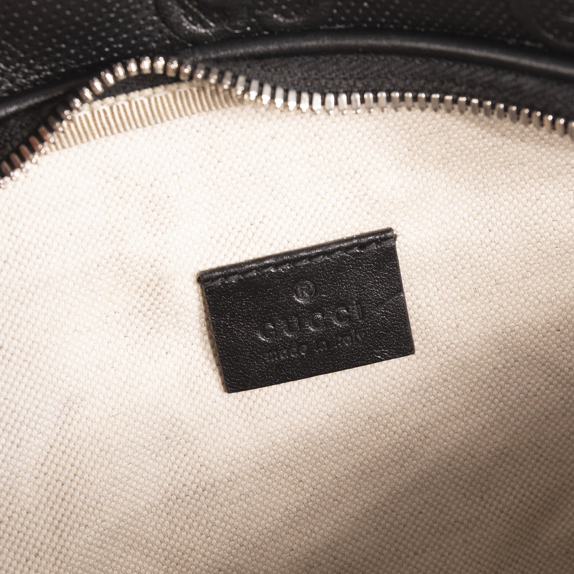 Gucci Black GG Embossed Belt Bag w/ Box