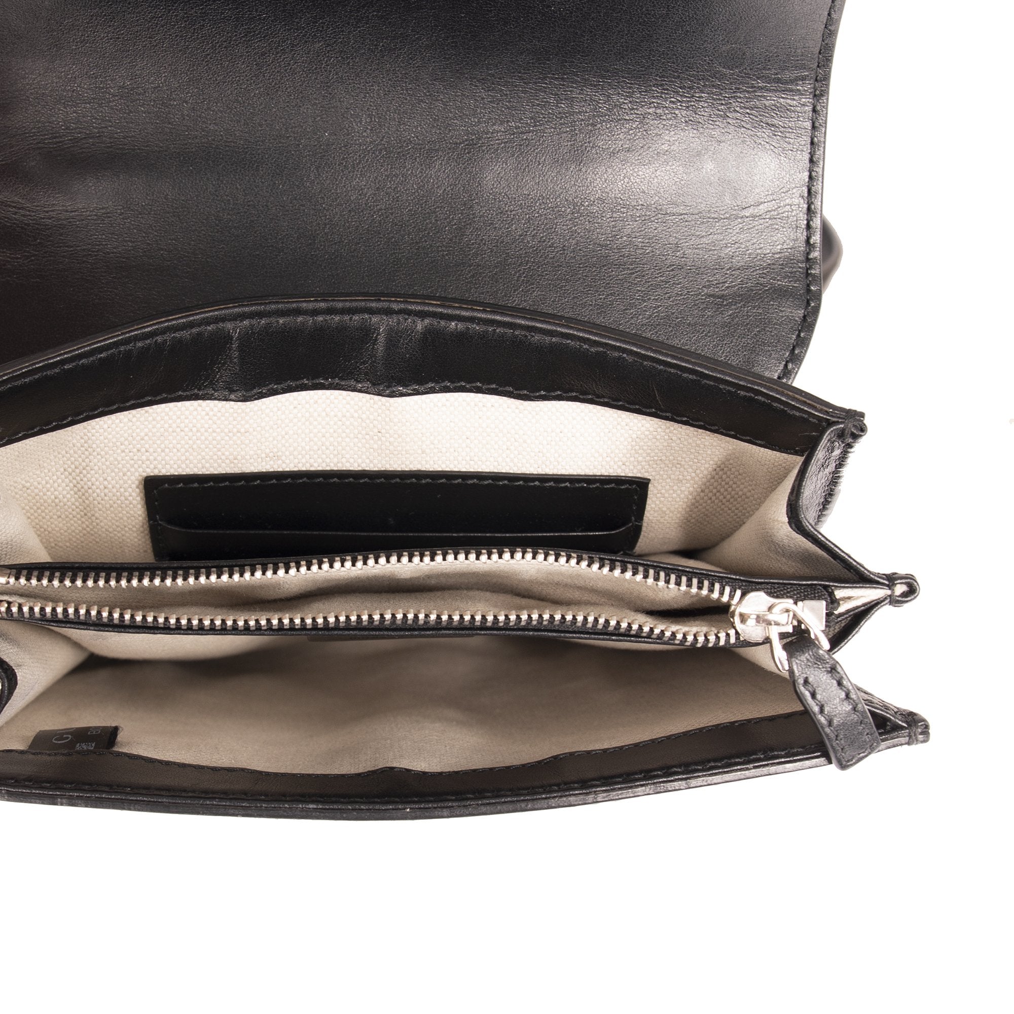 Gucci Black GG Embossed Messenger Bag