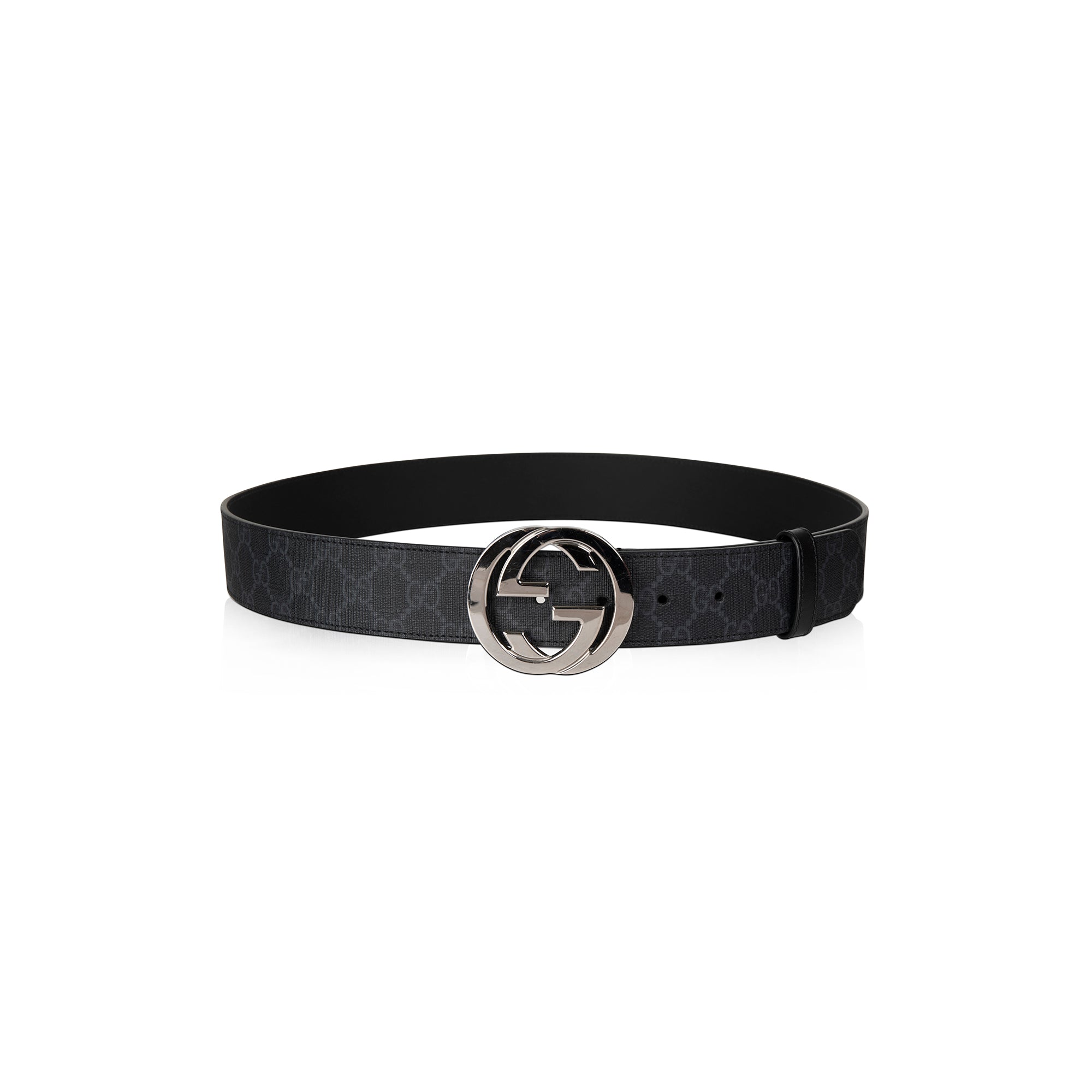 Gucci Black GG Supreme Belt with G Buckle