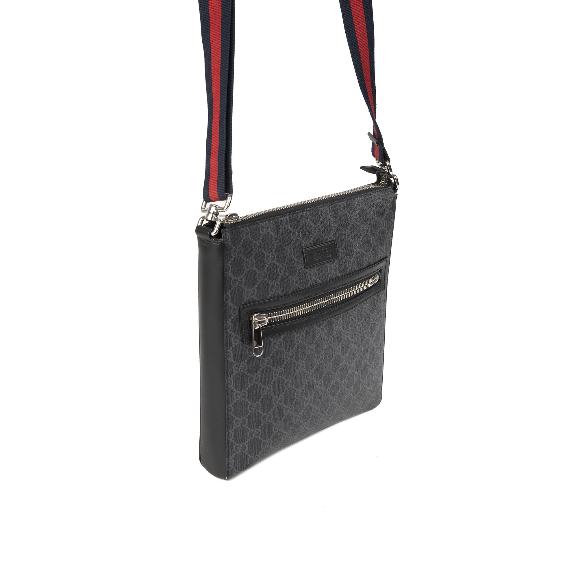 Gucci Black GG Supreme Messenger Bag
