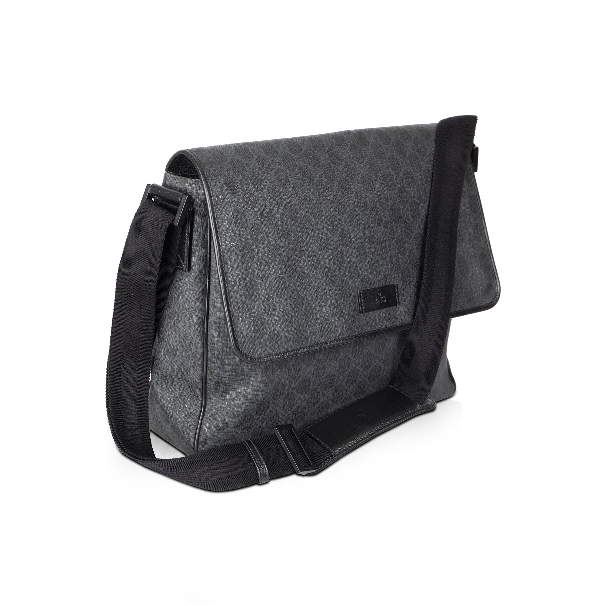 Gucci Black GG Supreme Messenger Bag