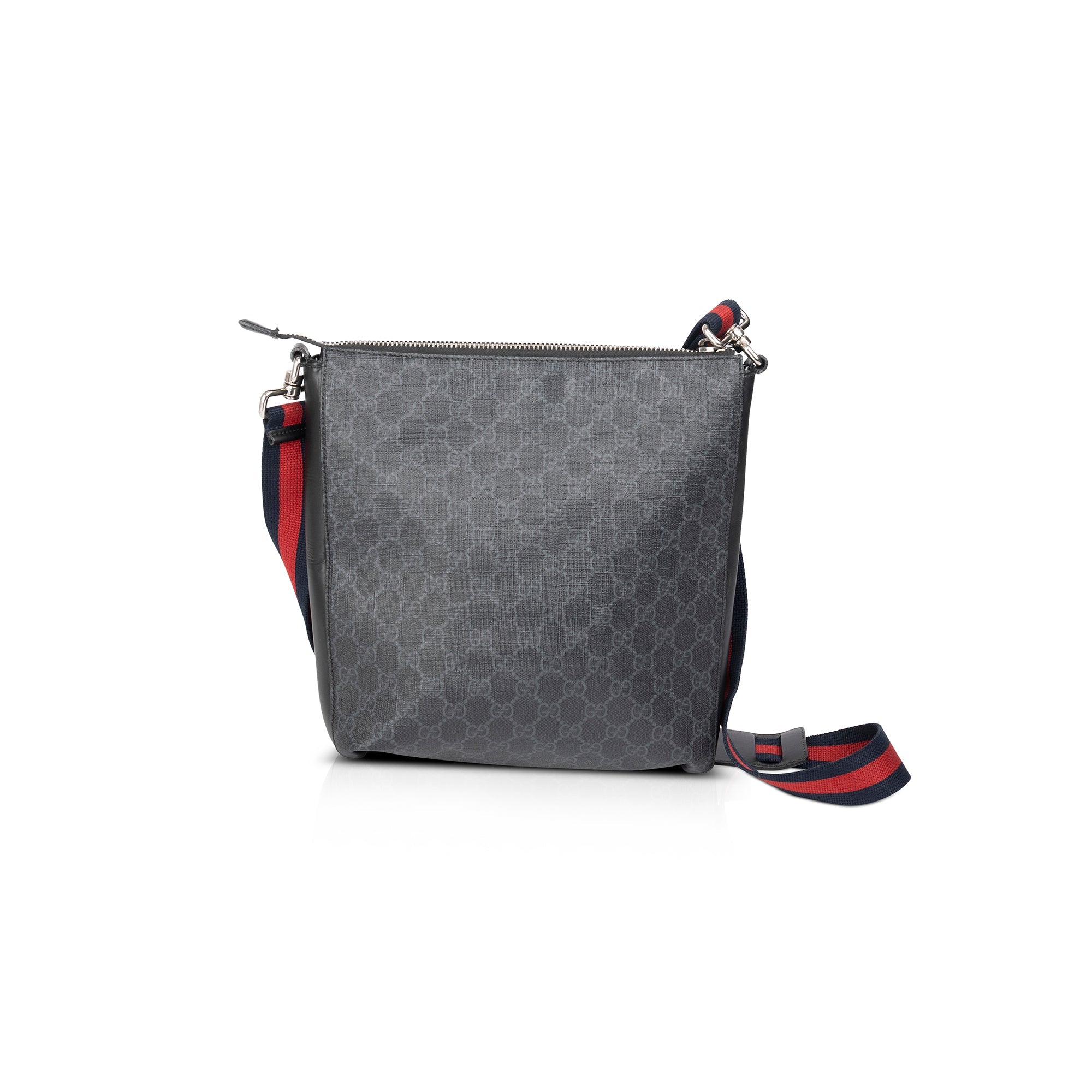 Gucci Black GG Supreme Messenger Bag