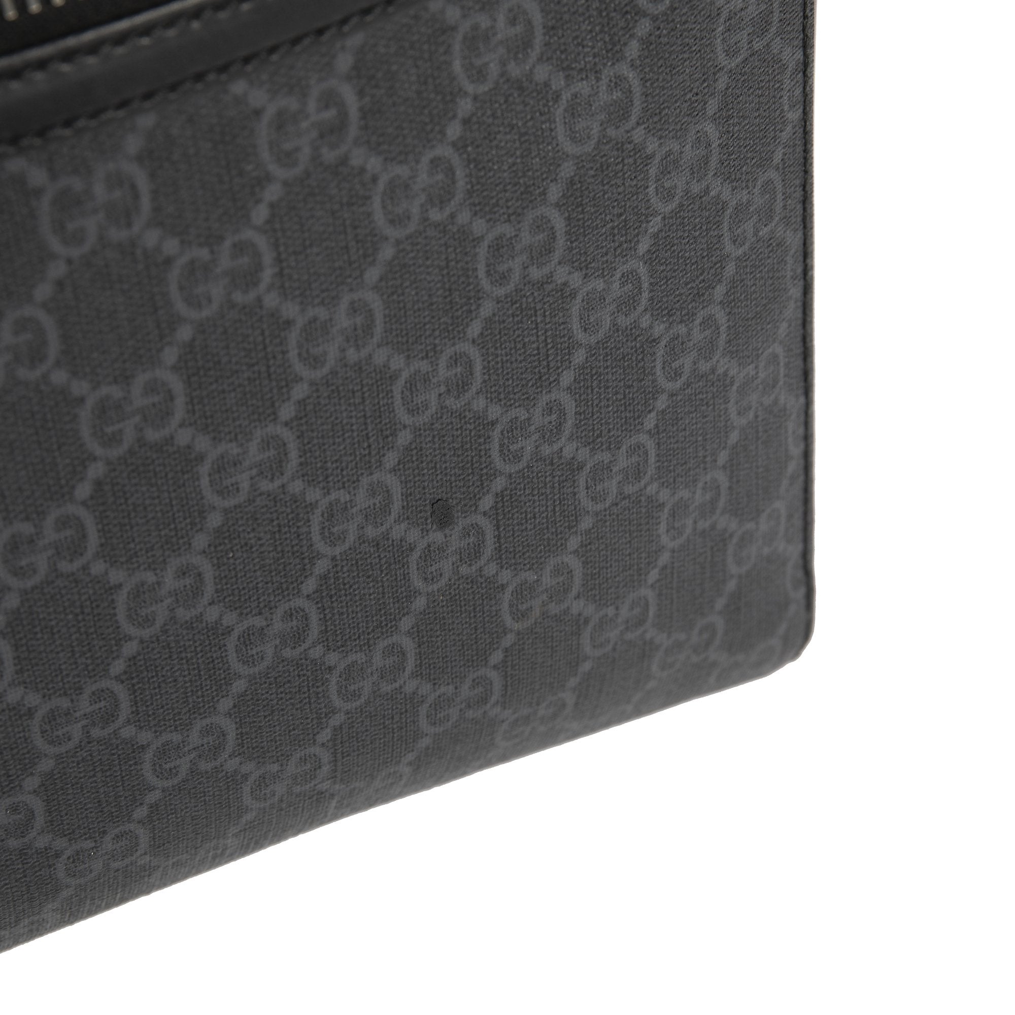 Gucci Black GG Supreme Messenger Bag