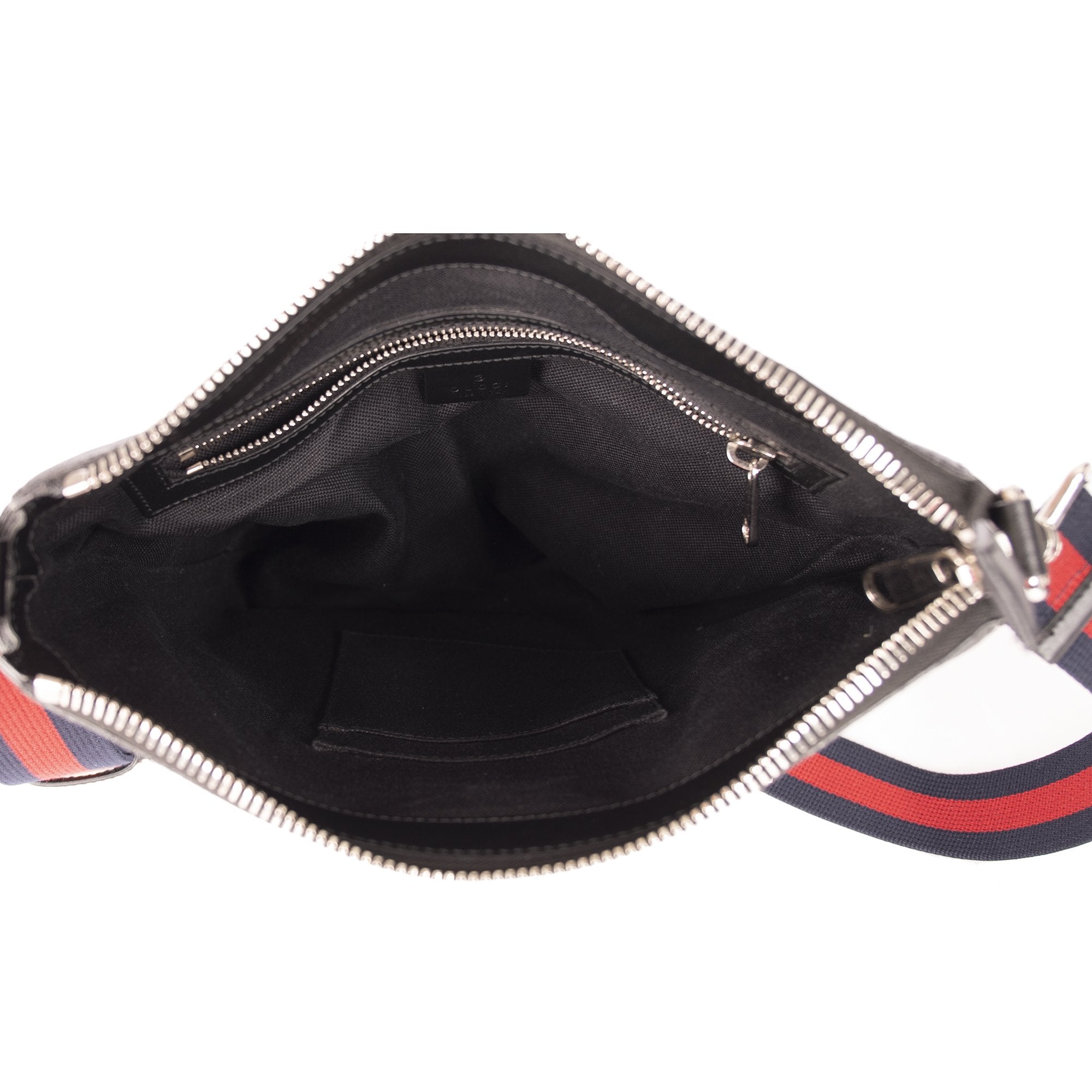 Gucci Black GG Supreme Messenger Bag