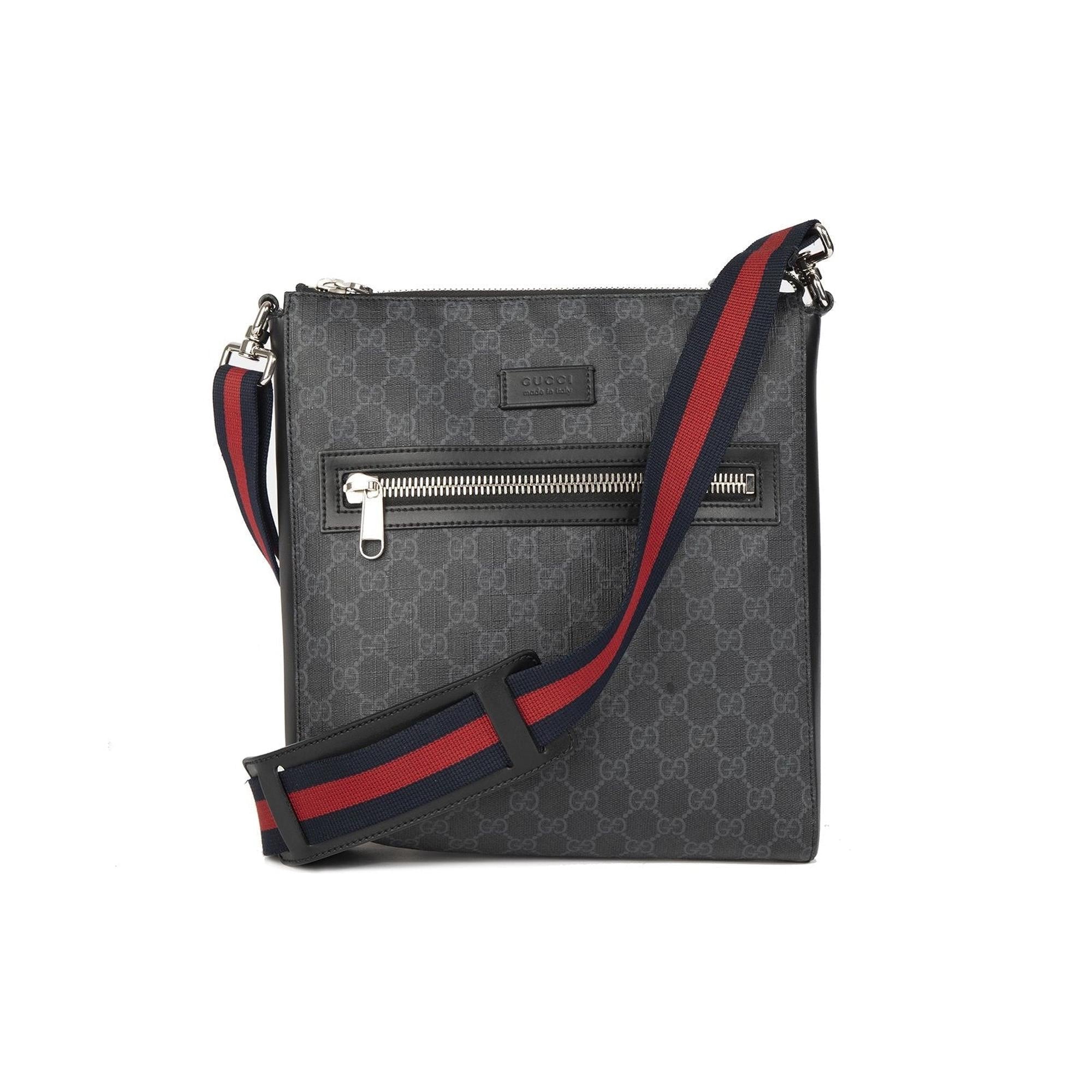 Gucci Black GG Supreme Messenger Bag