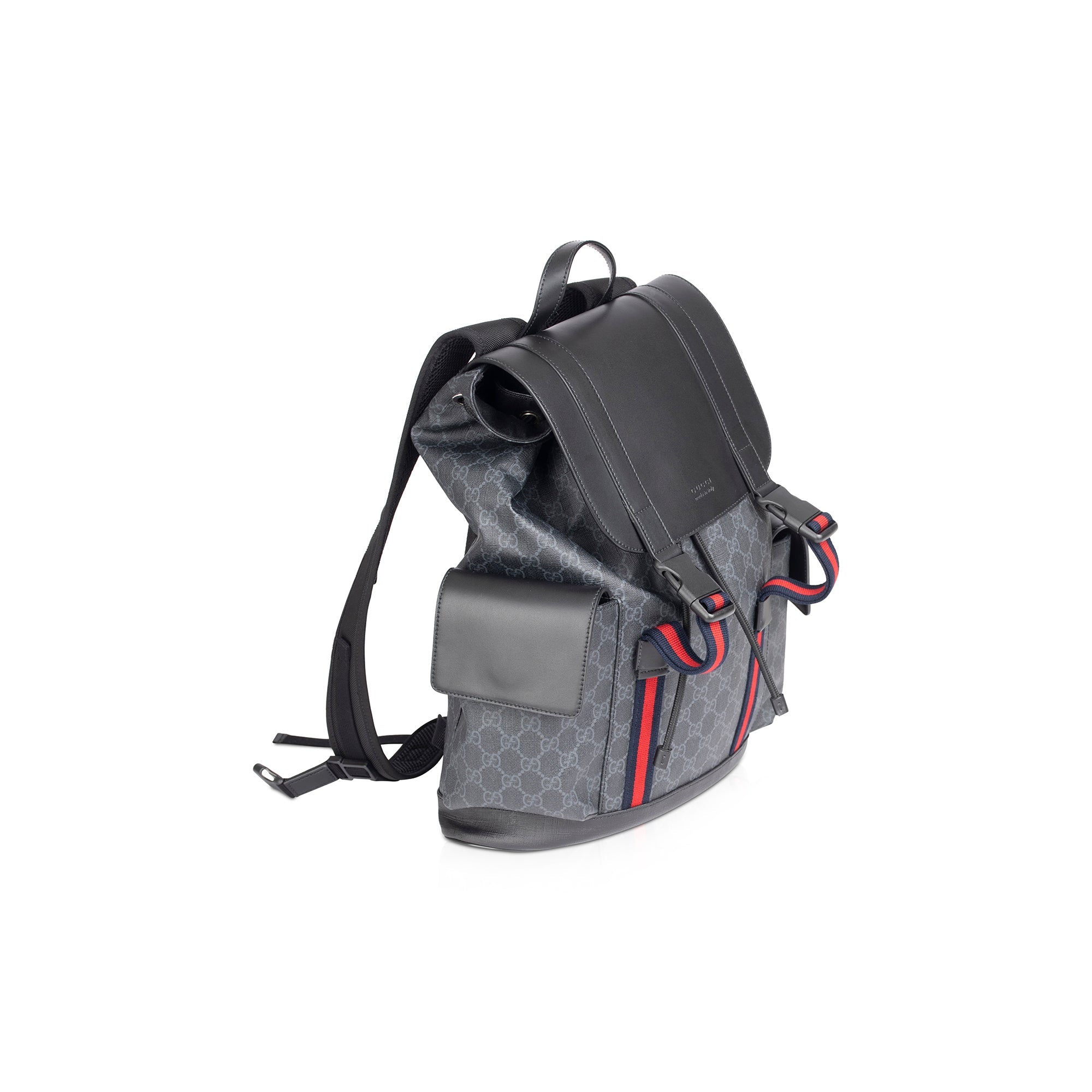 Gucci Black GG Supreme Web Backpack