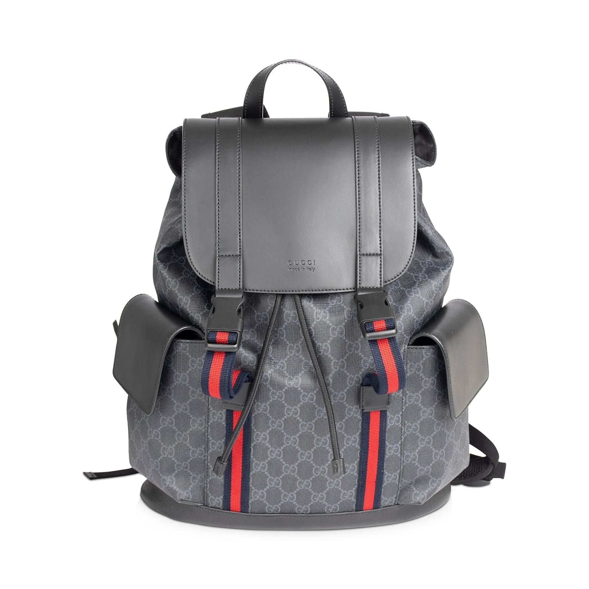 Gucci Black GG Supreme Web Backpack