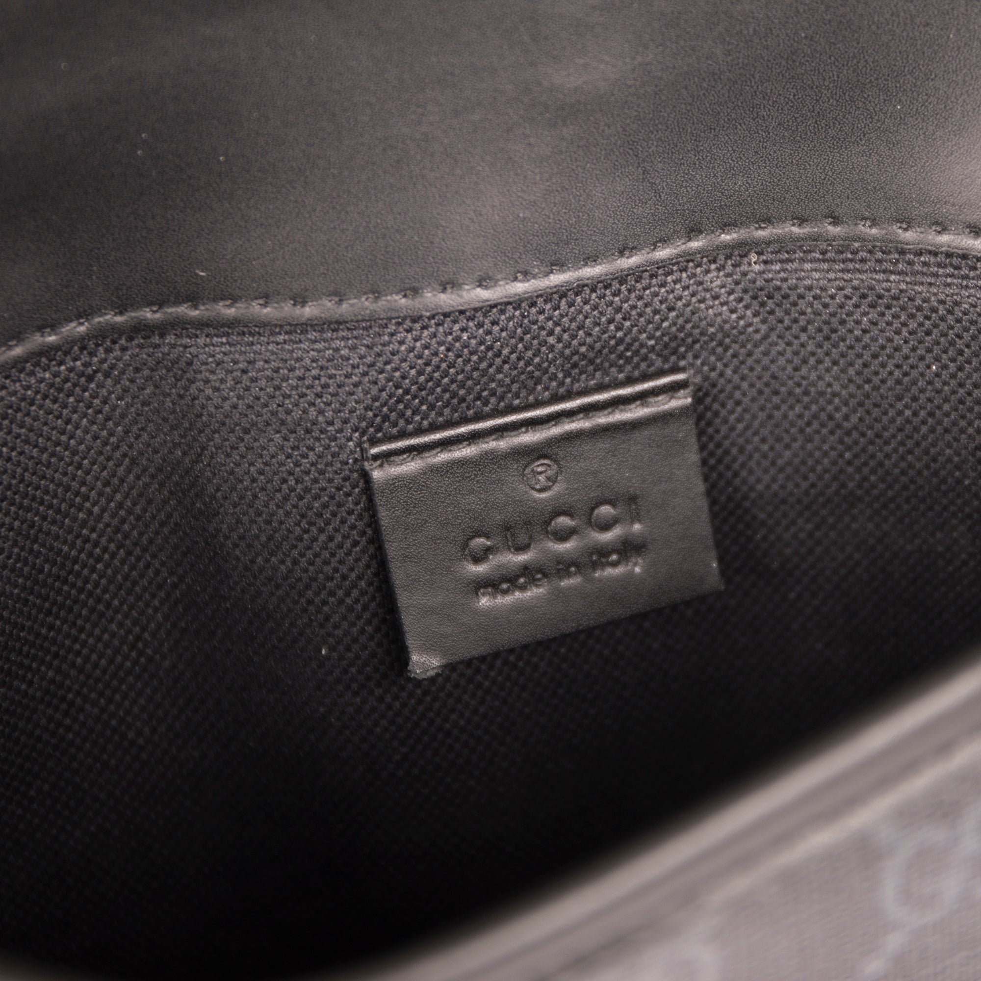 Gucci Black GG Supreme Web Belt Bag