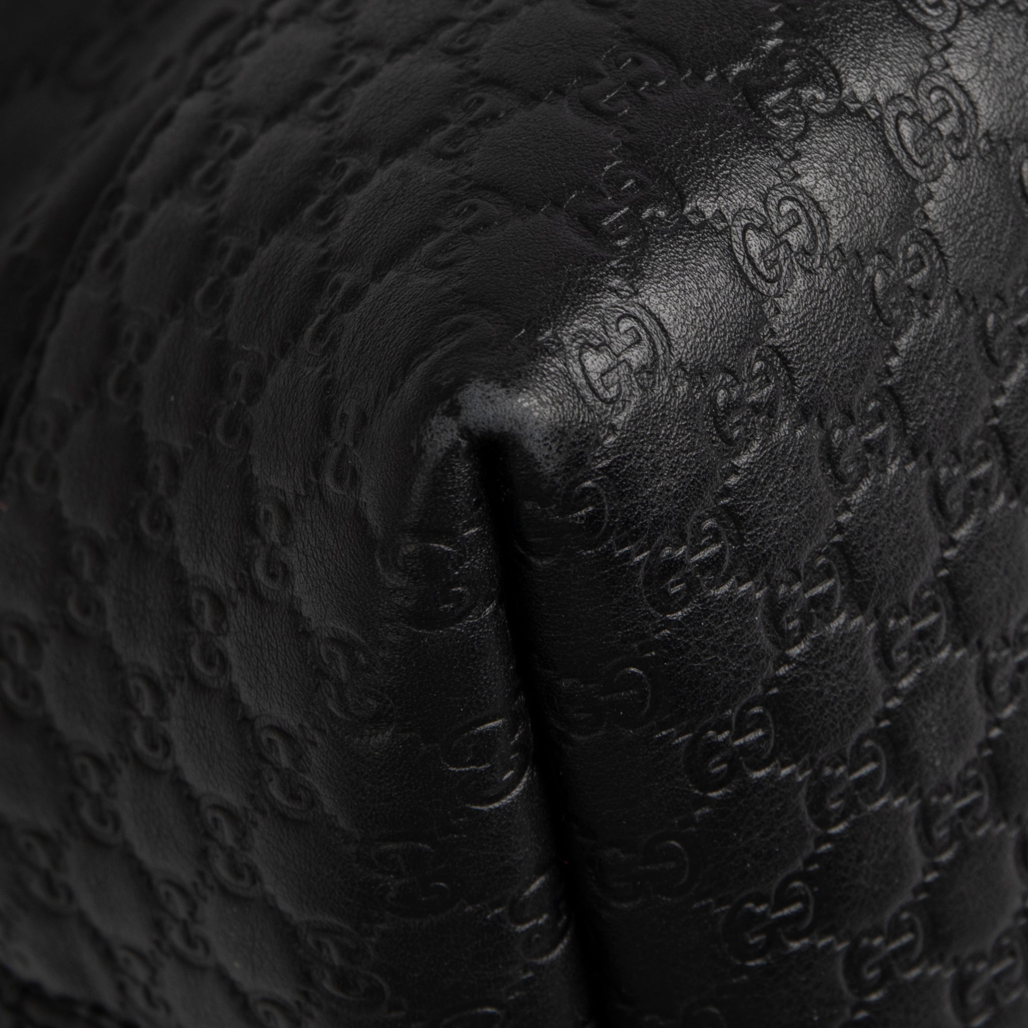 Gucci Black Guccissima Bree Convertible Top Handle Bag w/ Box