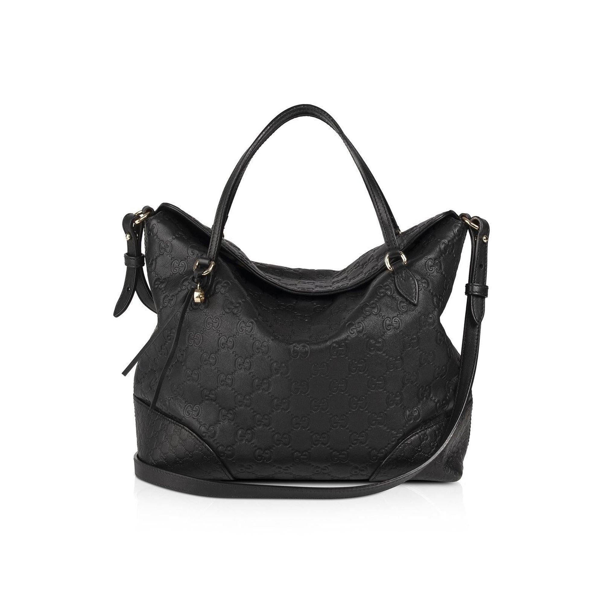 Gucci Black Guccissima Bree Tote