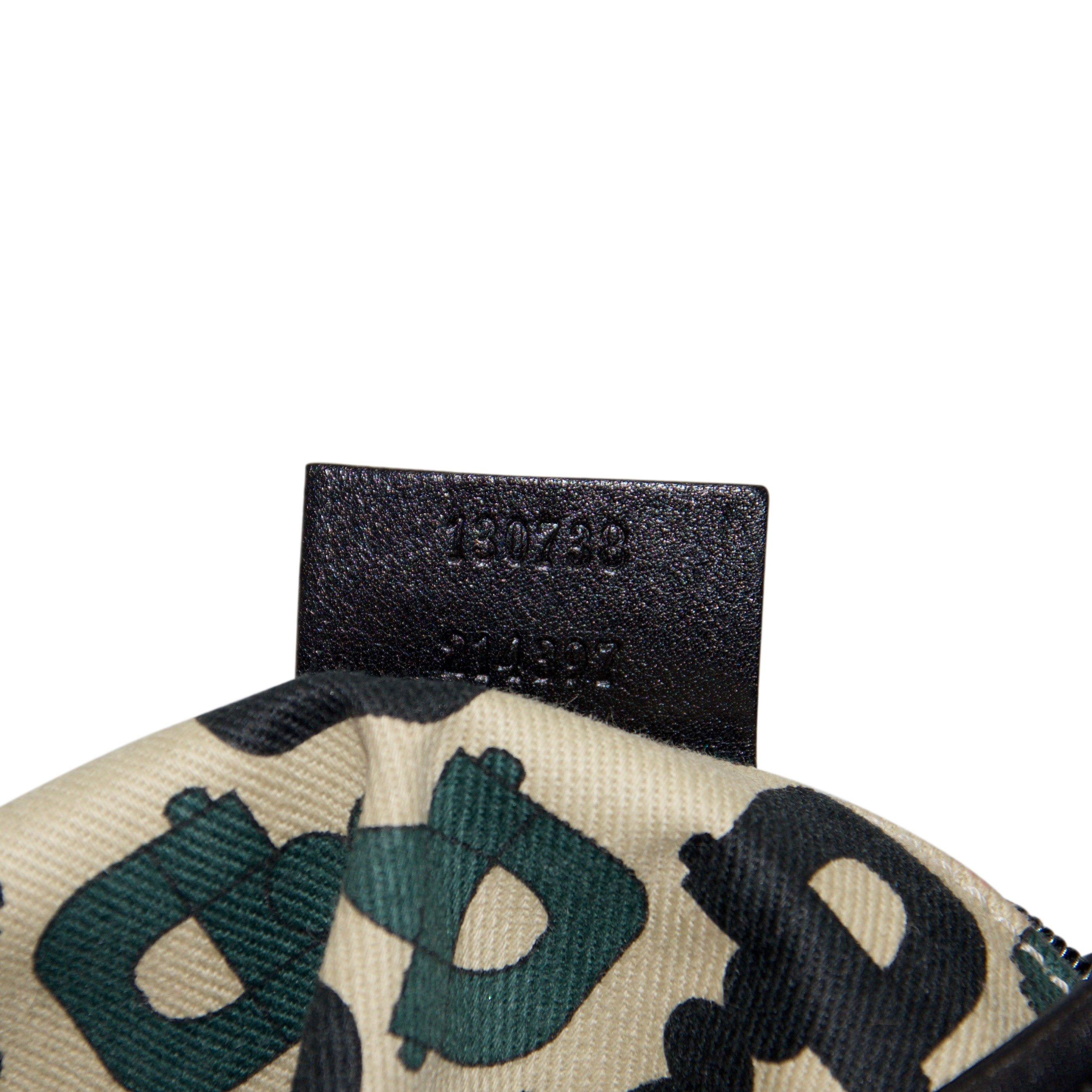 Gucci Black Guccissima D-Ring Abbey Hobo