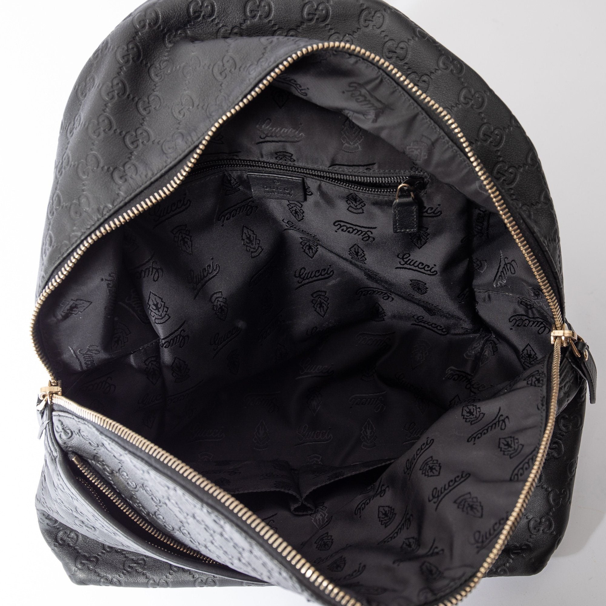 Gucci Black Guccissima Leather Backpack